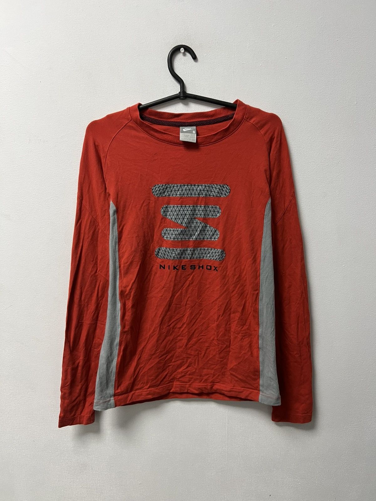 Nike Nike Shox Vintage Long Sleeve White Big Logo Drill Size US S / EU 44-46 / 1 - 1 Thumbnail