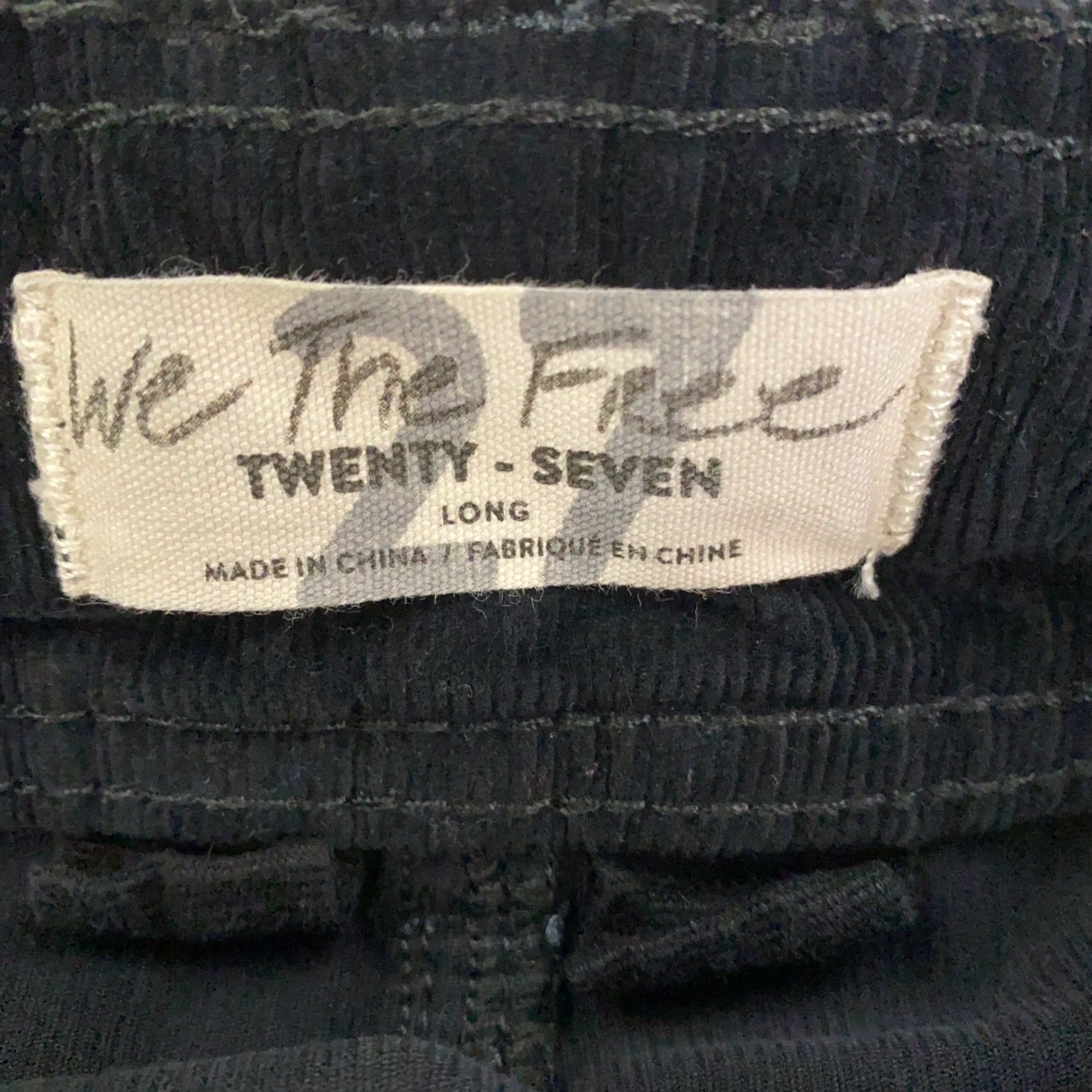 Vintage We The Free Womens Skirt Black Corduroy Pockets Stretch Exposed Button Front Mini Short Size 27" / US 4 / IT 40 - 6 Thumbnail