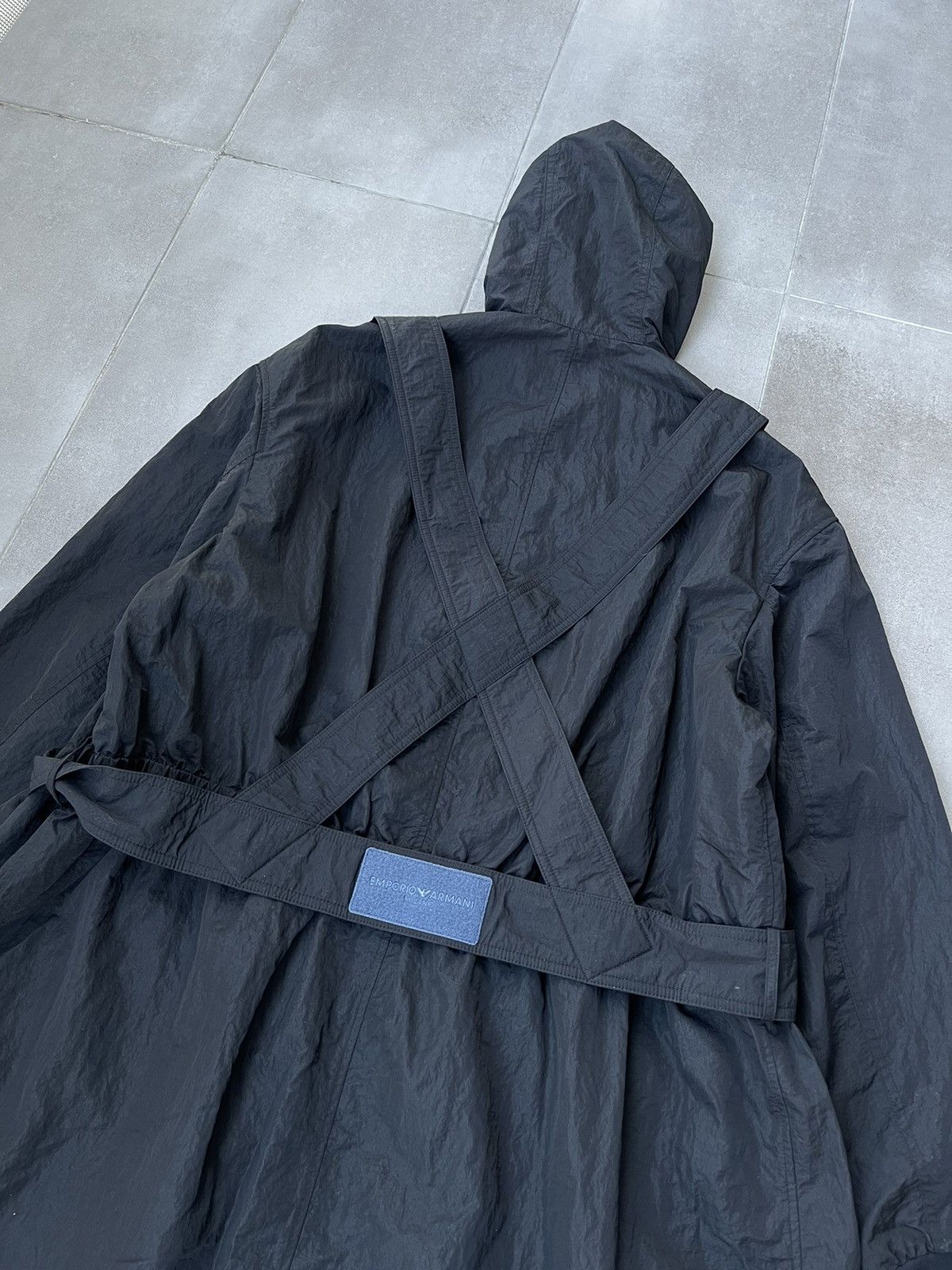 Emporio Armani !DS! AW22 Emporio Armani Black Trench Coat Windbreaker Size US L / EU 52-54 / 3 - 17 Thumbnail