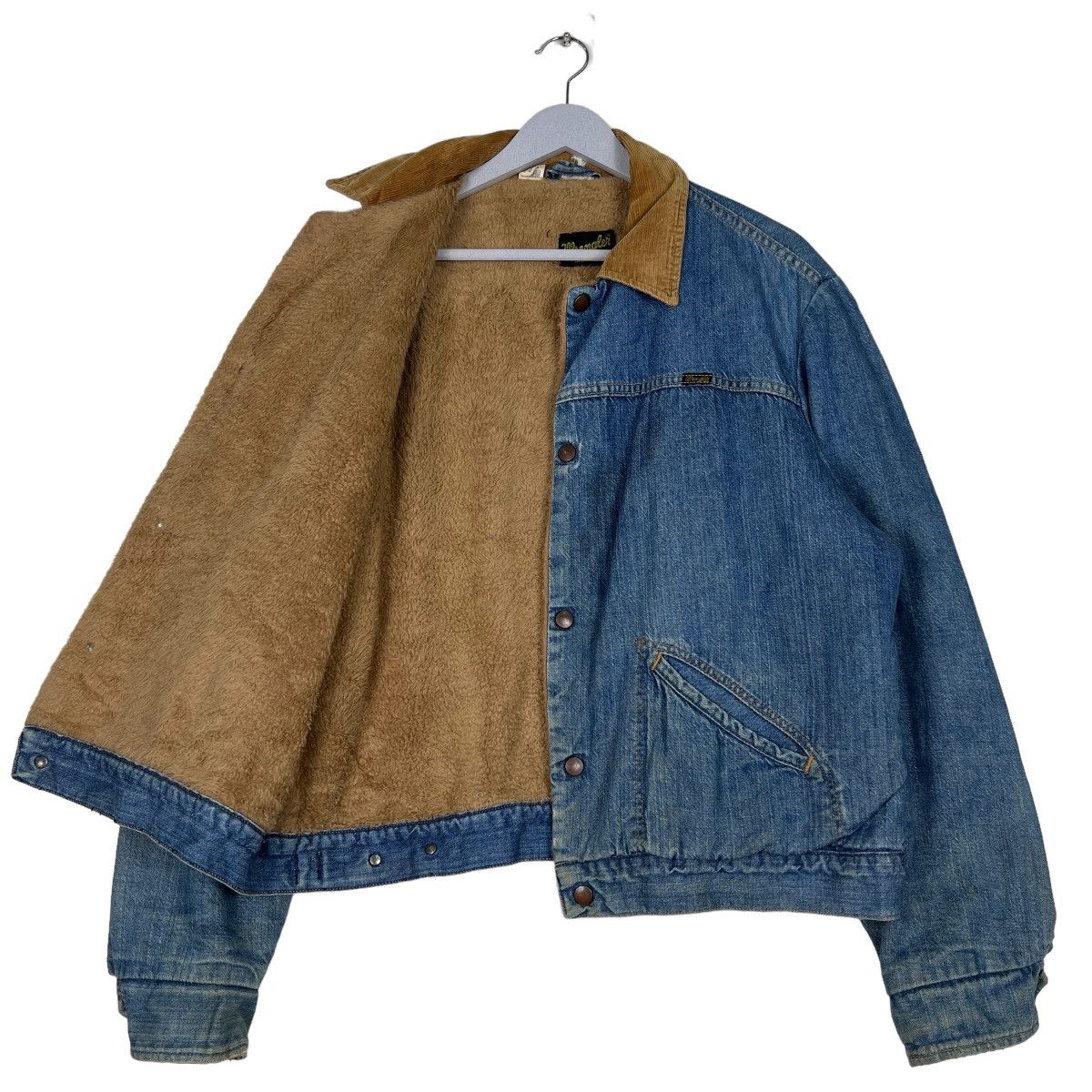 Vintage 🔥 VINTAGE WRANGLER SHEARLING TRUCKER JACKET MADE IN USA Size US M / EU 48-50 / 2 - 10 Thumbnail