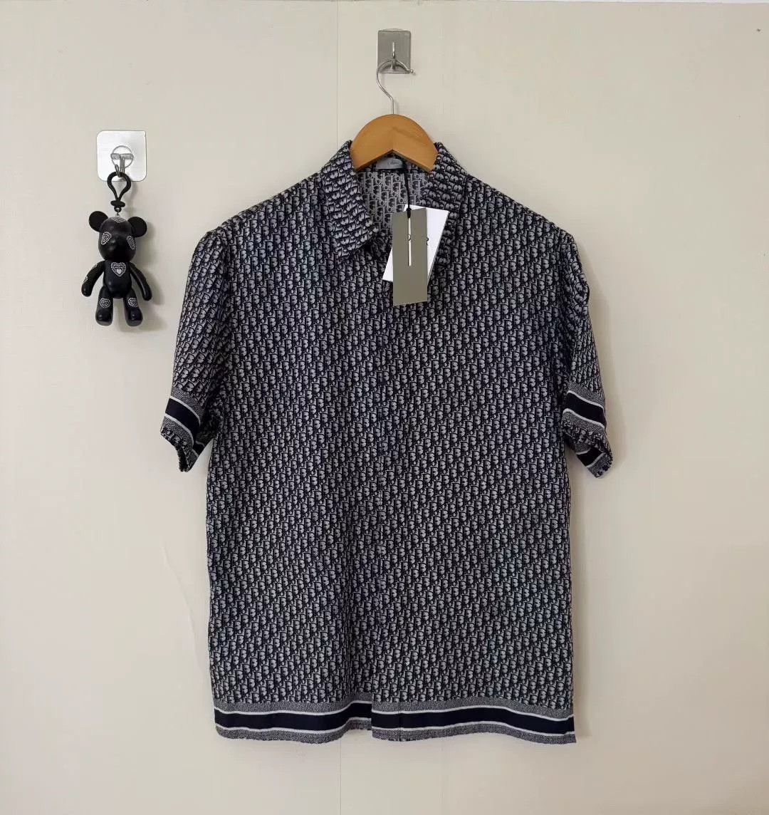 Dior Dior Navy Blue Short Sleeve Shirt Size US M / EU 48-50 / 2 - 1 Thumbnail