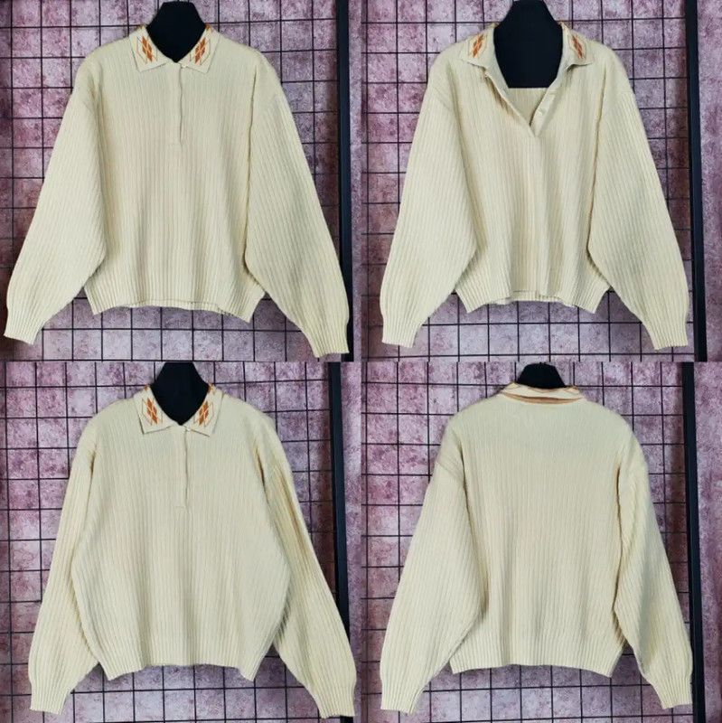 Dior Dior Beige Wool Pattern Long Sleeve Sweater 0089 Size M / US 6-8 / IT 42-44 - 1 Thumbnail