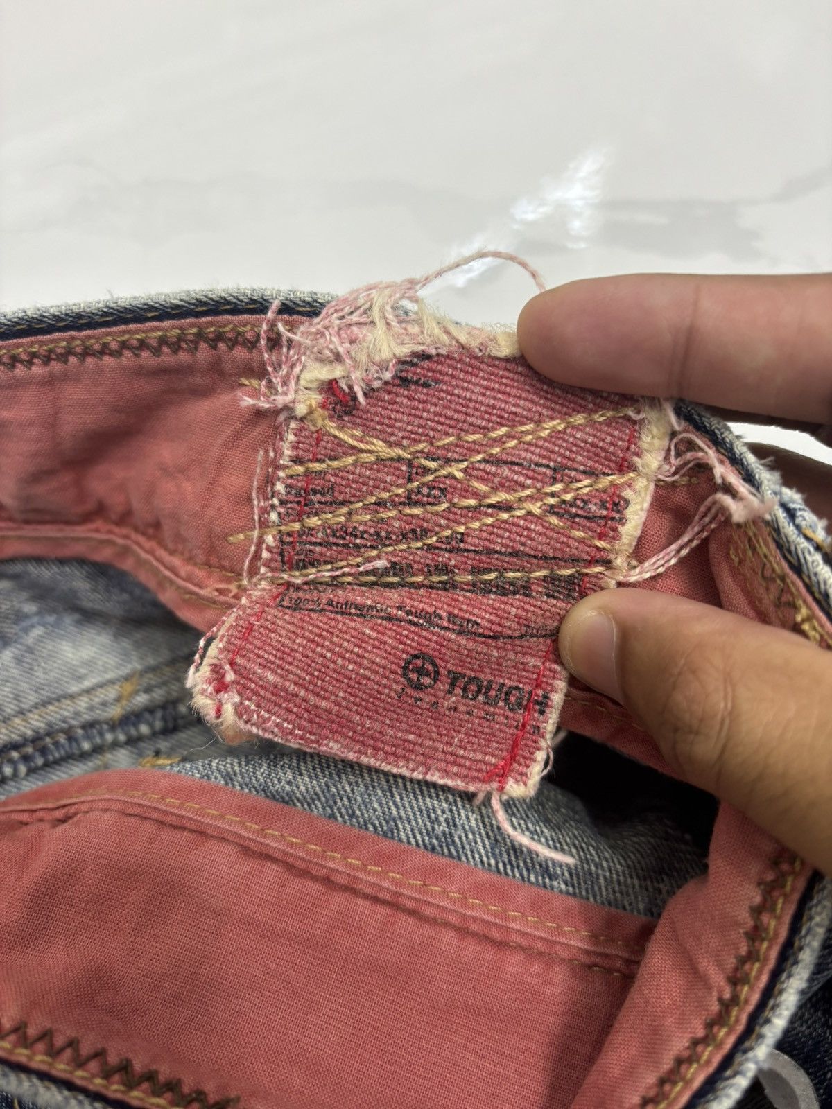If Six Was Nine 🔥RARE TOUGH JEANS SMITH BAGGY JEANS DISTRESSED DENIM Size US 36 / EU 52 - 11 Thumbnail