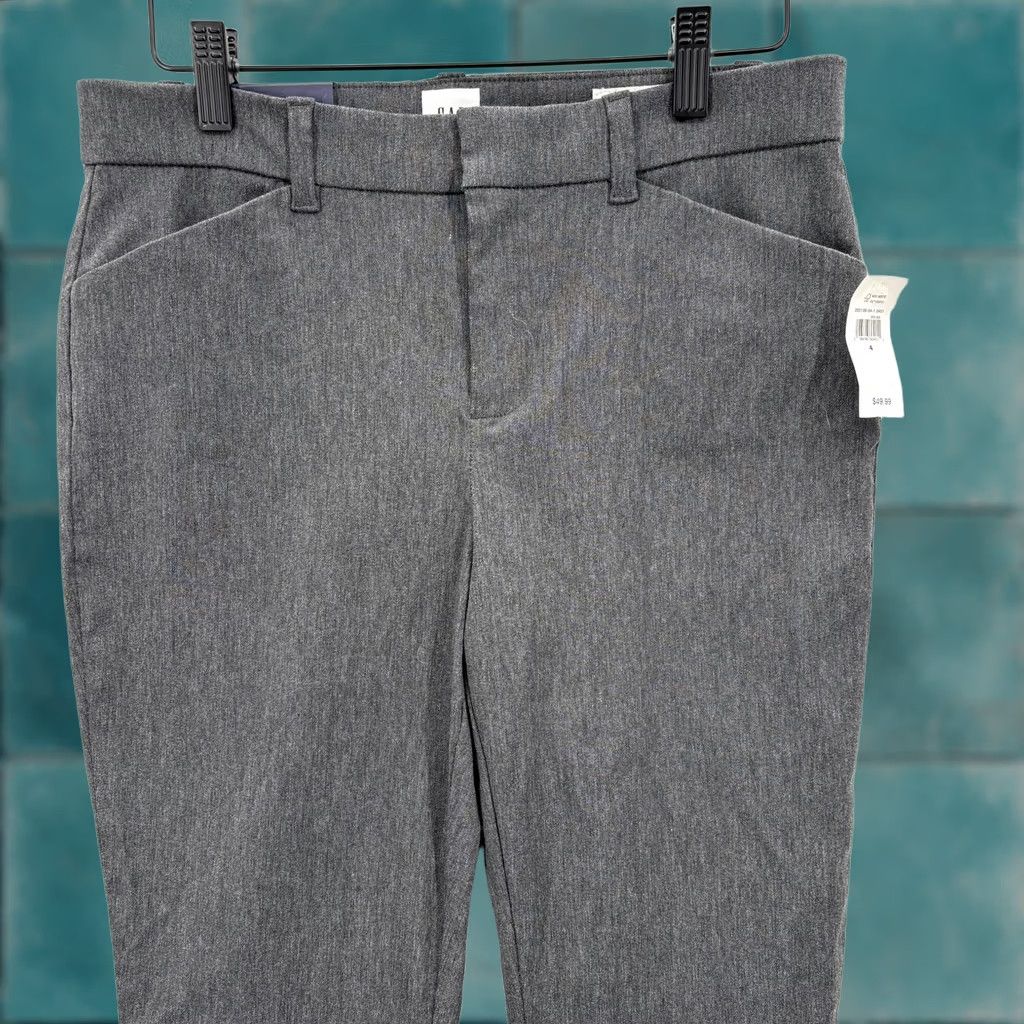 Gap GAP Pants Womens 4 Gray Signature Skinny Ankle Stretch Dress Work Office Casual Size 27" / US 4 / IT 40 - 1 Thumbnail