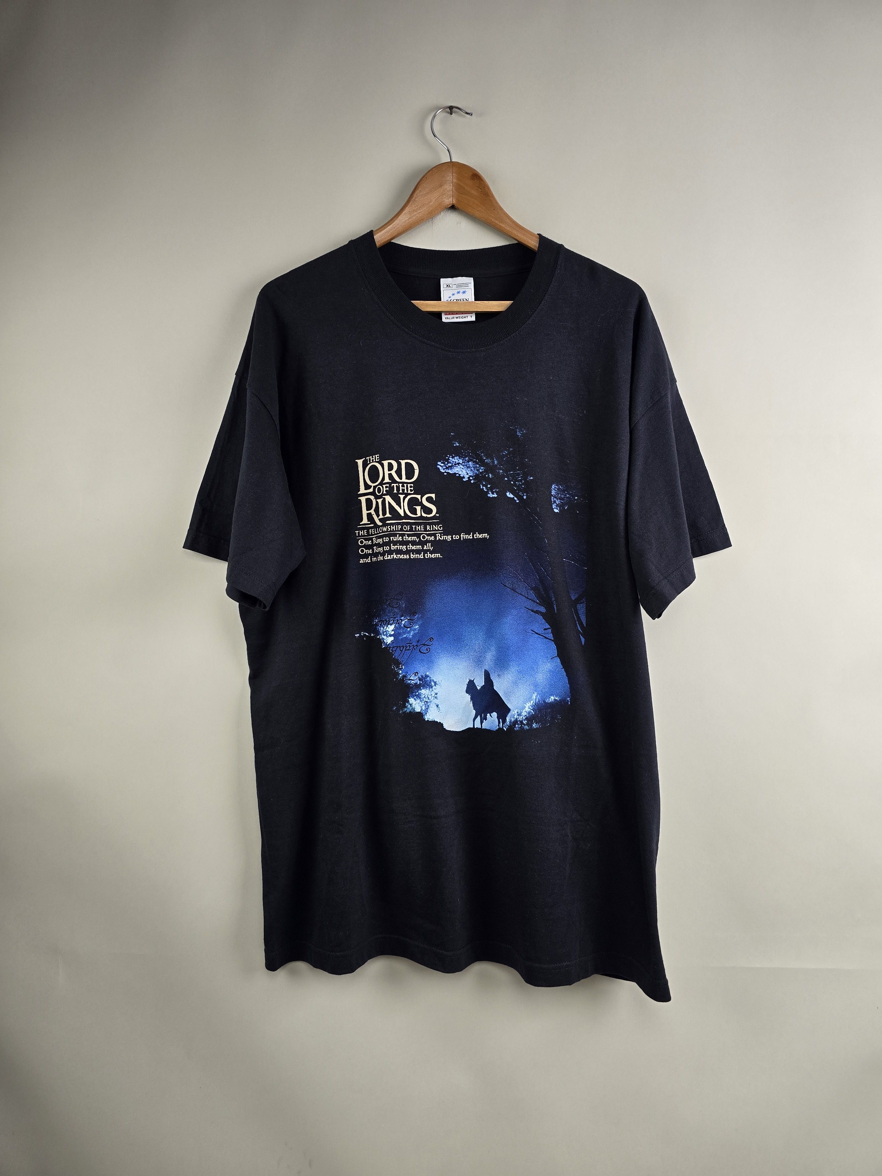 image of Anima x Movie 2001 The Lord Of The Rings Fellowship Of The Ring in Black, Men's (Size XL)