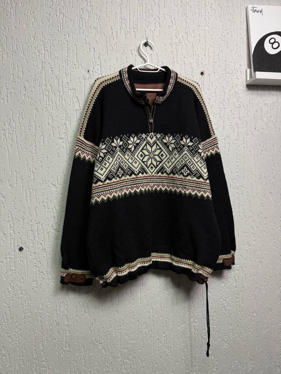 Dale Of Norway DALE OF NORWAY Sweater Geometric Wool 1/4 Zip Knit Ski Size US XL / EU 56 / 4 - 1 Thumbnail