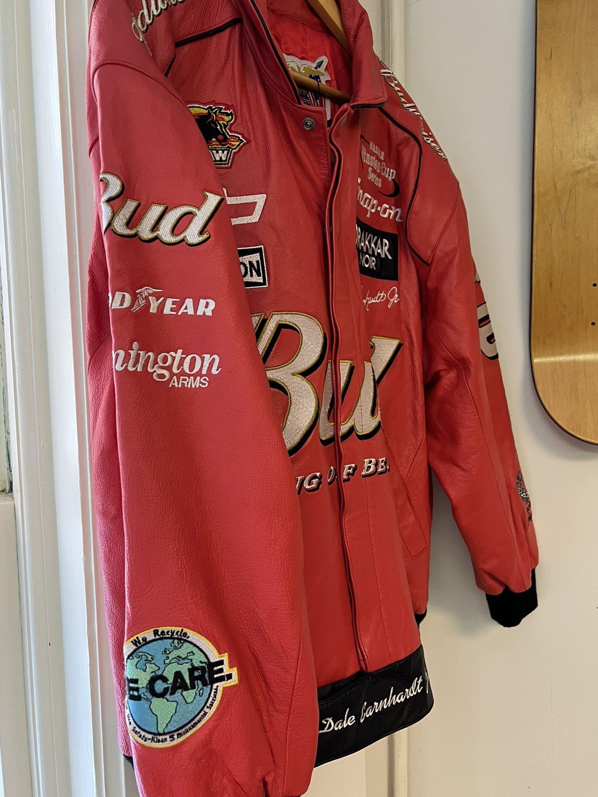 NASCAR × Vintage 1999 Jeff Hamilton Dale Earnhardt JR Leather Jacket Size US XL / EU 56 / 4 - 7 Thumbnail