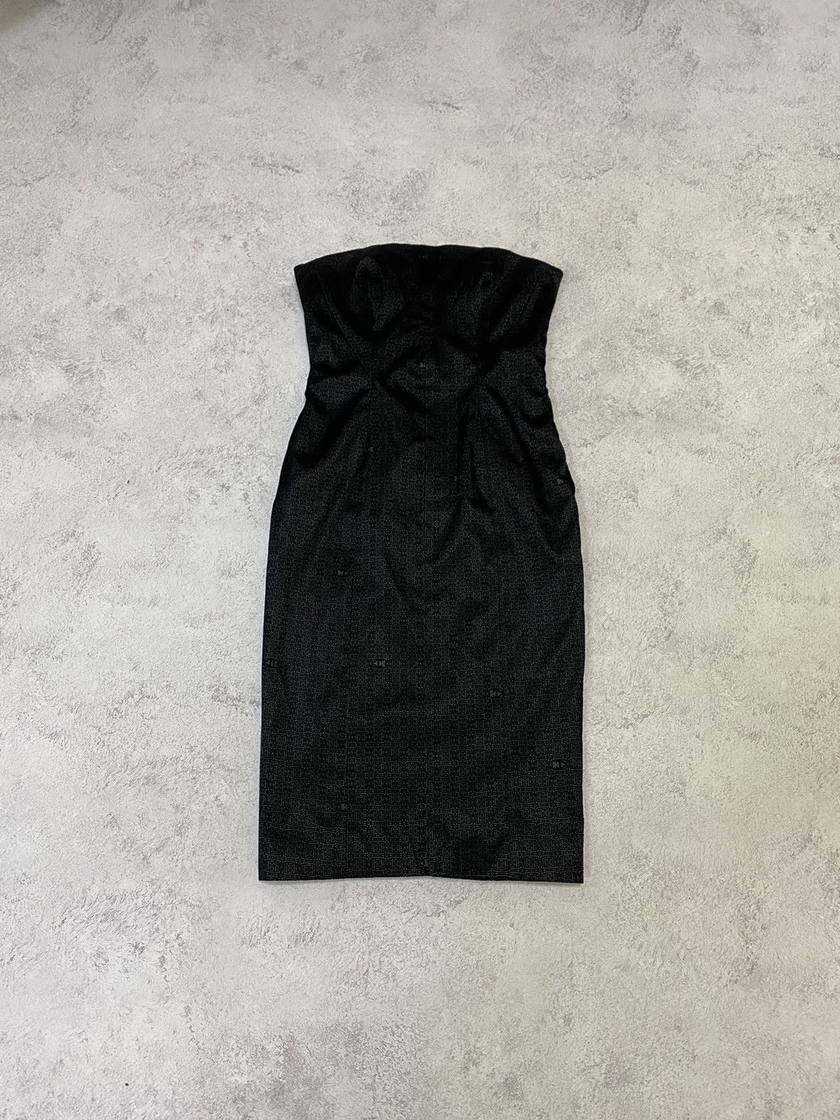 Roberto Cavalli Vintage Just Cavalli Velvet Monogram Corset Mini Dress Size S / US 4 / IT 40 - 1 Thumbnail