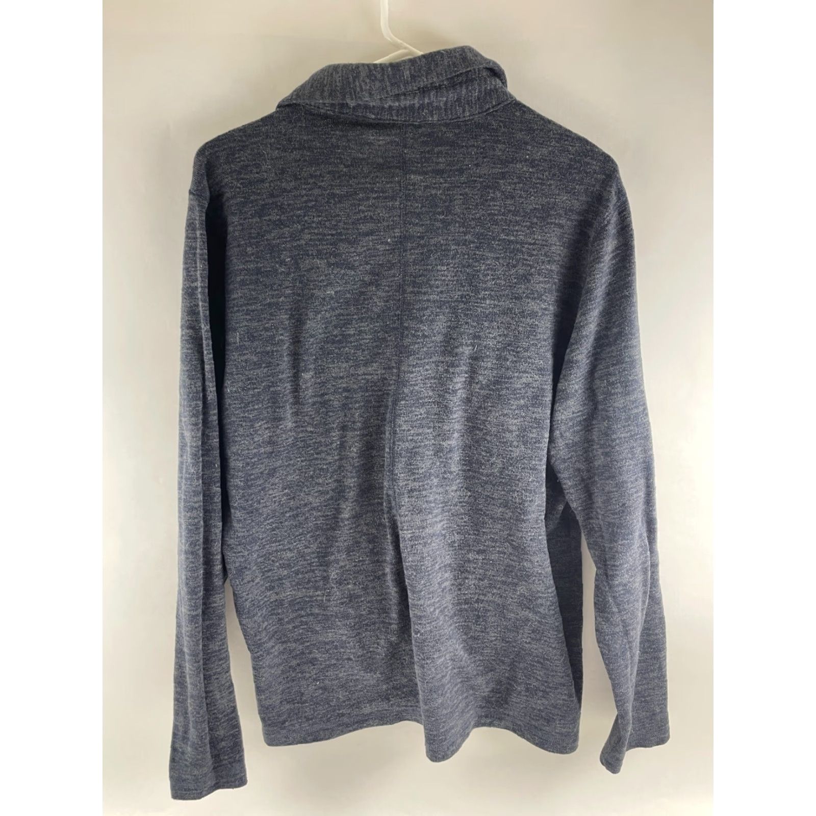 Vintage H2H Sweater Men XL Gray Navy Pullover 1/4 Button Long Sleeve Knit Polo Knit Collared Pullover Modern 1/4 Button Up Size US XL / EU 56 / 4 - 2 Thumbnail