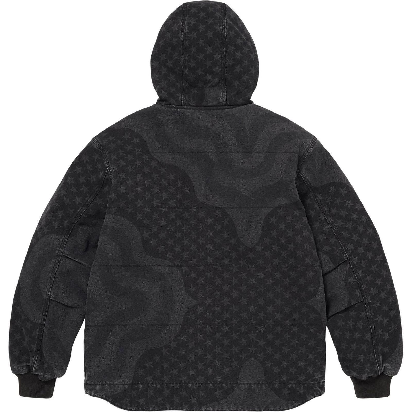 Supreme SS26 Supreme Flag Quilted Hooded Work Jacket Black XL Size US XL / EU 56 / 4 - 2 Thumbnail