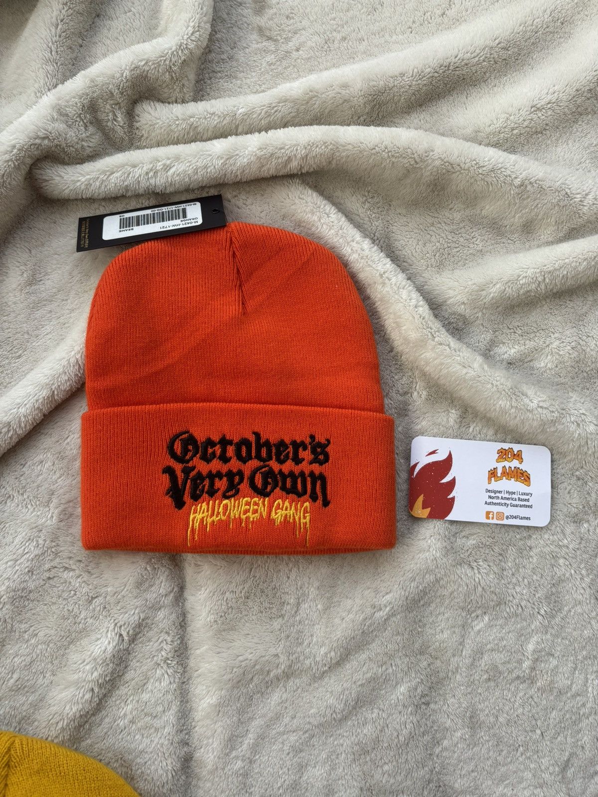 October's Very Own OVO Orange Logo Beanie - Rare Size ONE SIZE - 1 Thumbnail