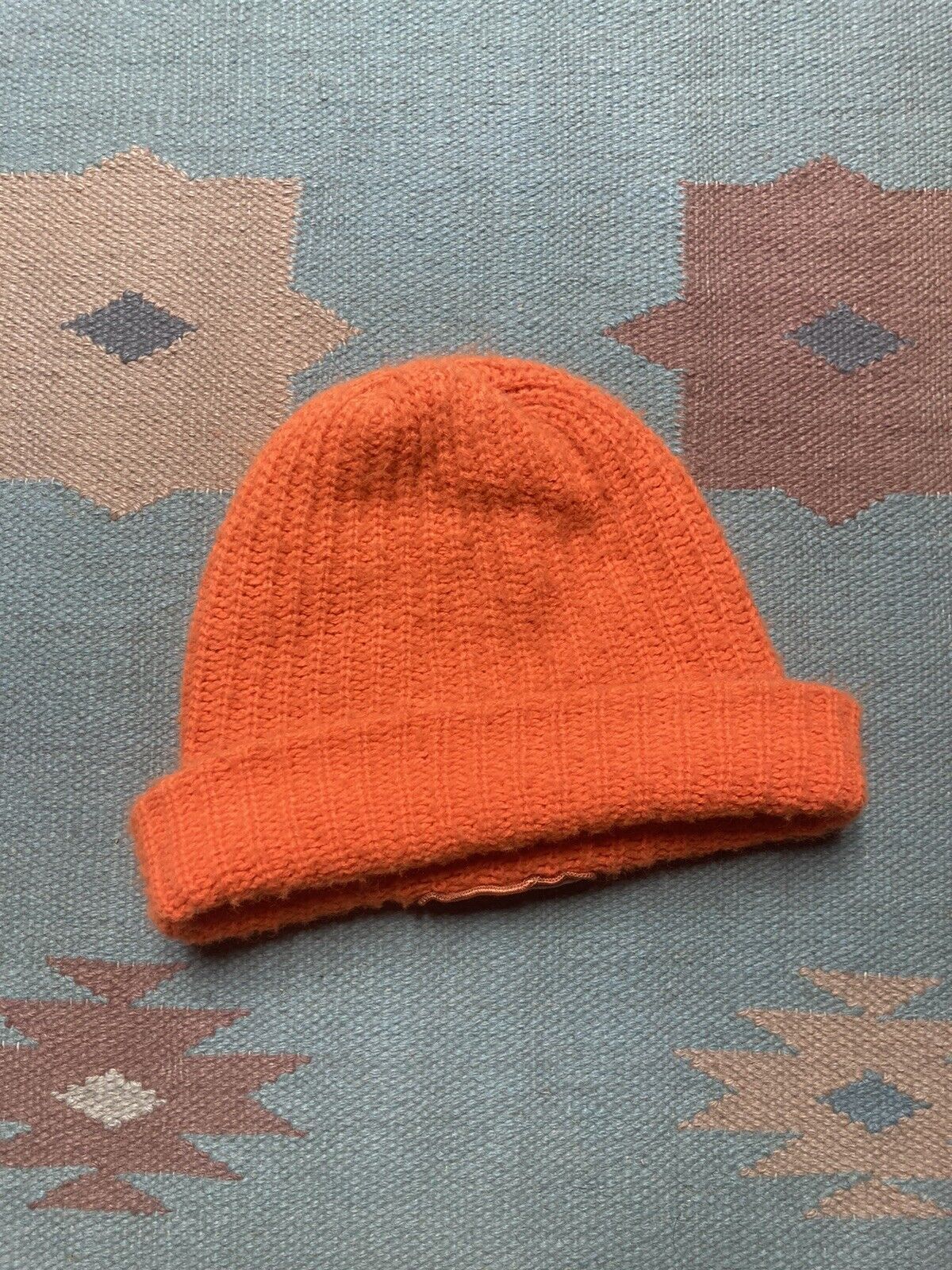 Scully × Vintage Vtg acrylic knit beanie hi vis gear head patch mechanic Size ONE SIZE - 3 Thumbnail