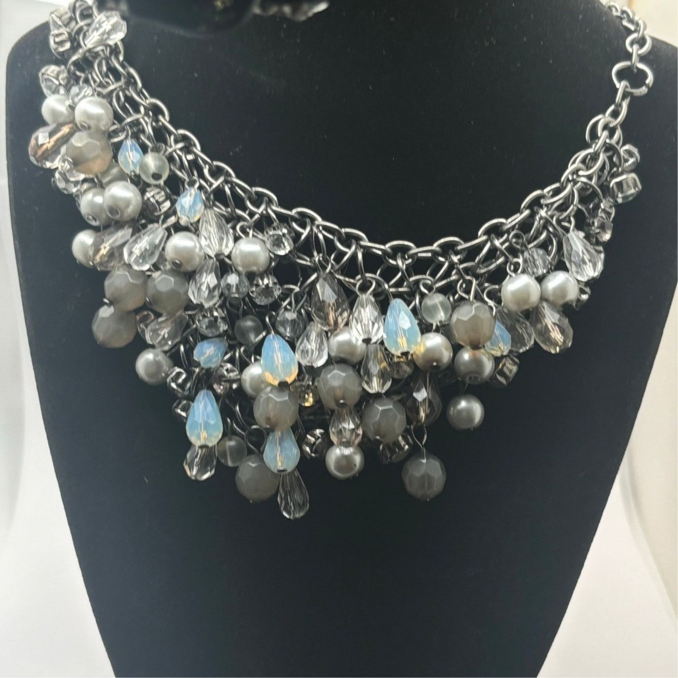 Other 90s Silver & Gray Necklace Size ONE SIZE - 2 Thumbnail