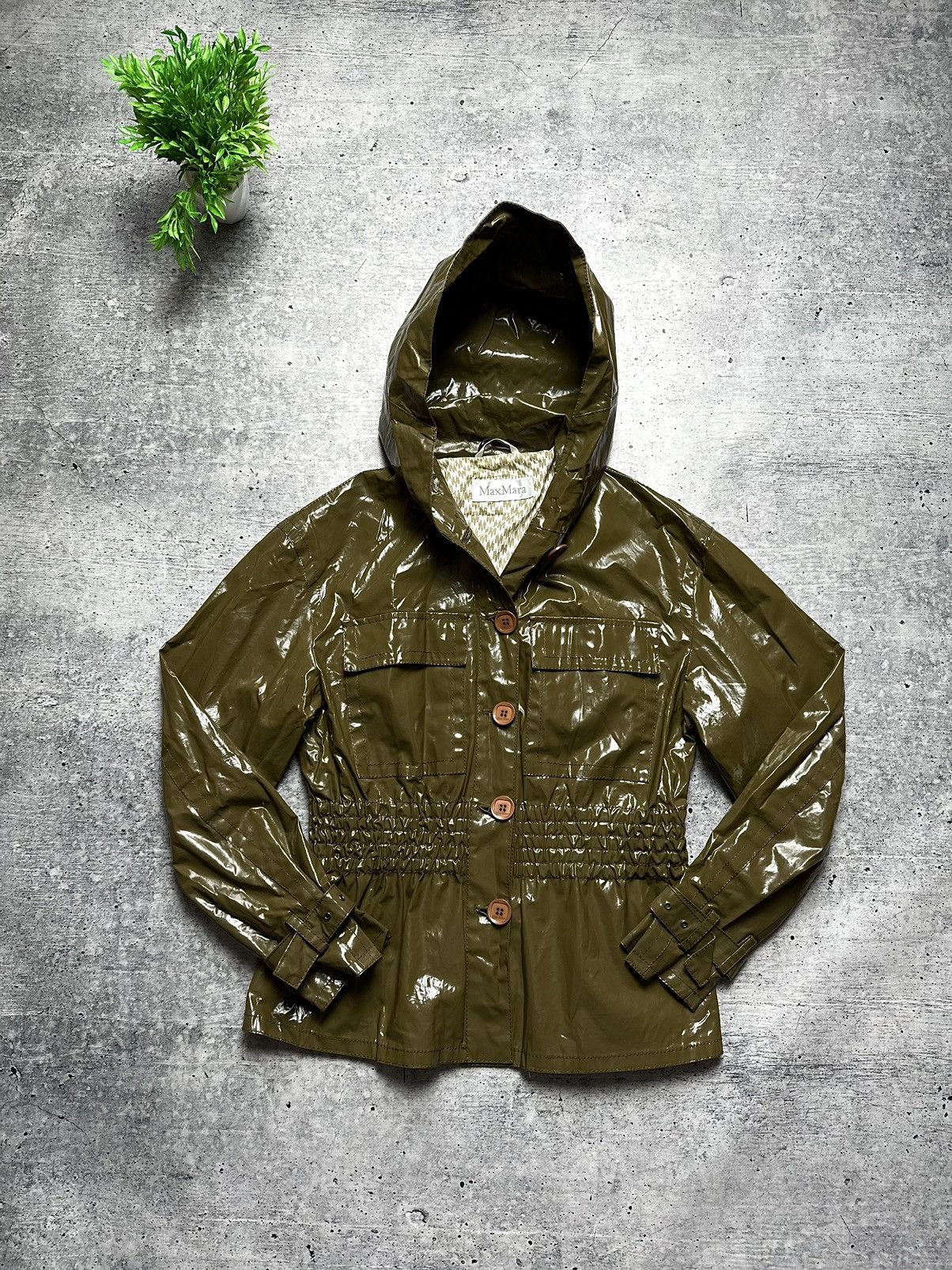 Vintage Vintage Max Mara Rain Trench Hooded Jacket Avant Garde Coat |  Grailed