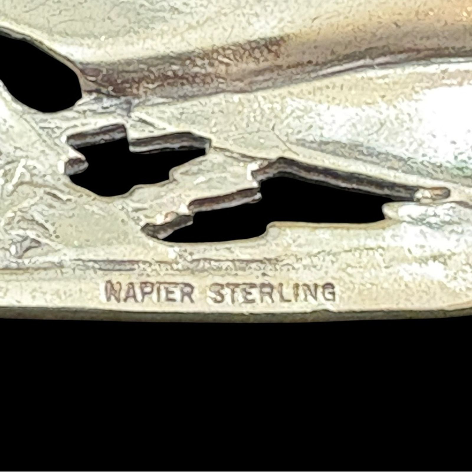 Other Napier Sterling Silver Mechanical Windmill Bracelet 1946 Size 28 - 9 Thumbnail