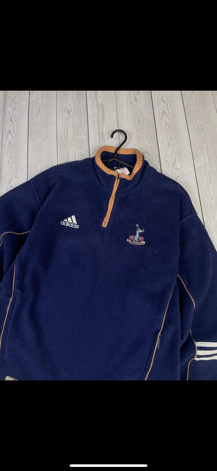 Adidas Vintage adidas Tottenham spurs fleece hoodie size L rare Size US L / EU 52-54 / 3 - 3 Thumbnail