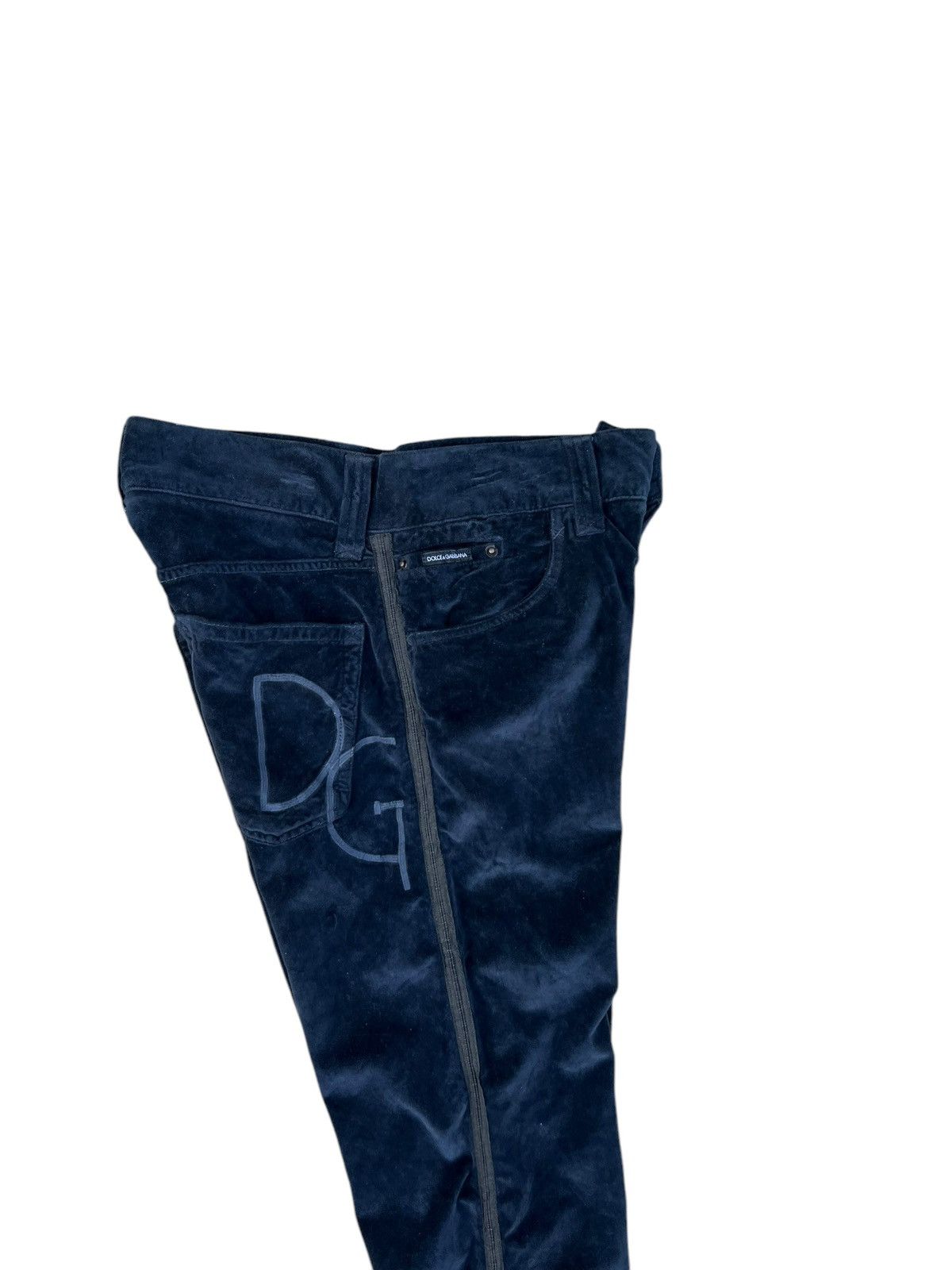 Dolce & Gabbana Dolce & Gabbana Italy Side Striped Velvet Trouser Pant Size US 30 / EU 46 - 17 Thumbnail