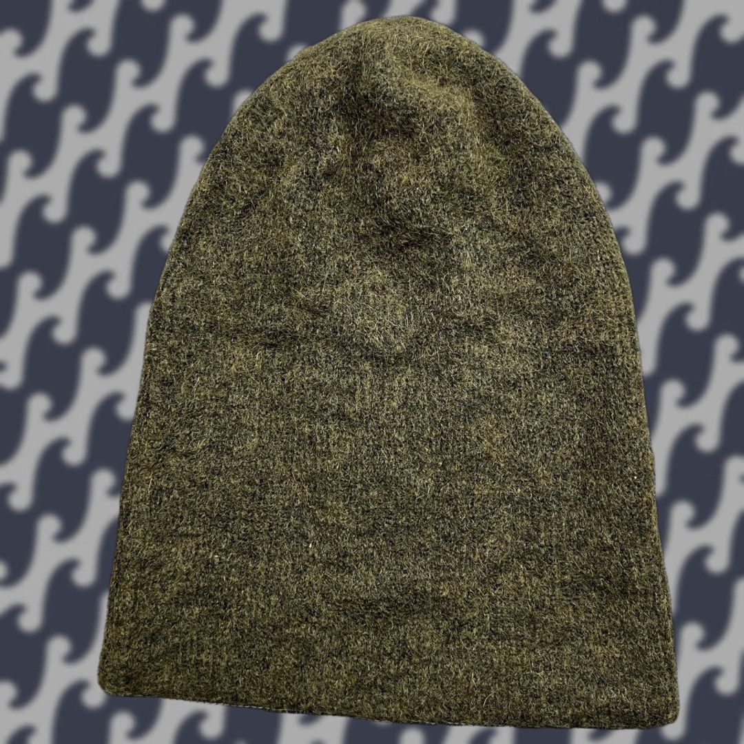 Holzweiler Holzweiler Erica Womens Beanie Hat One Size Green Wool Mohair Rollup Fleece Knit Beanie Mens Womens Girls Boys Size ONE SIZE - 1 Thumbnail