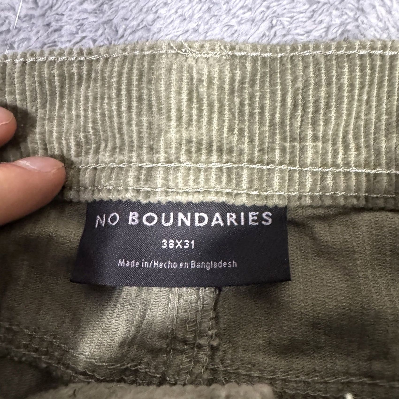 Vintage No Boundaries Corduroy Pants Men's 38x30 Carpenter Y2K Baggy 90s Grunge Hip Hop Punk Rock Size US 38 / EU 54 - 4 Thumbnail