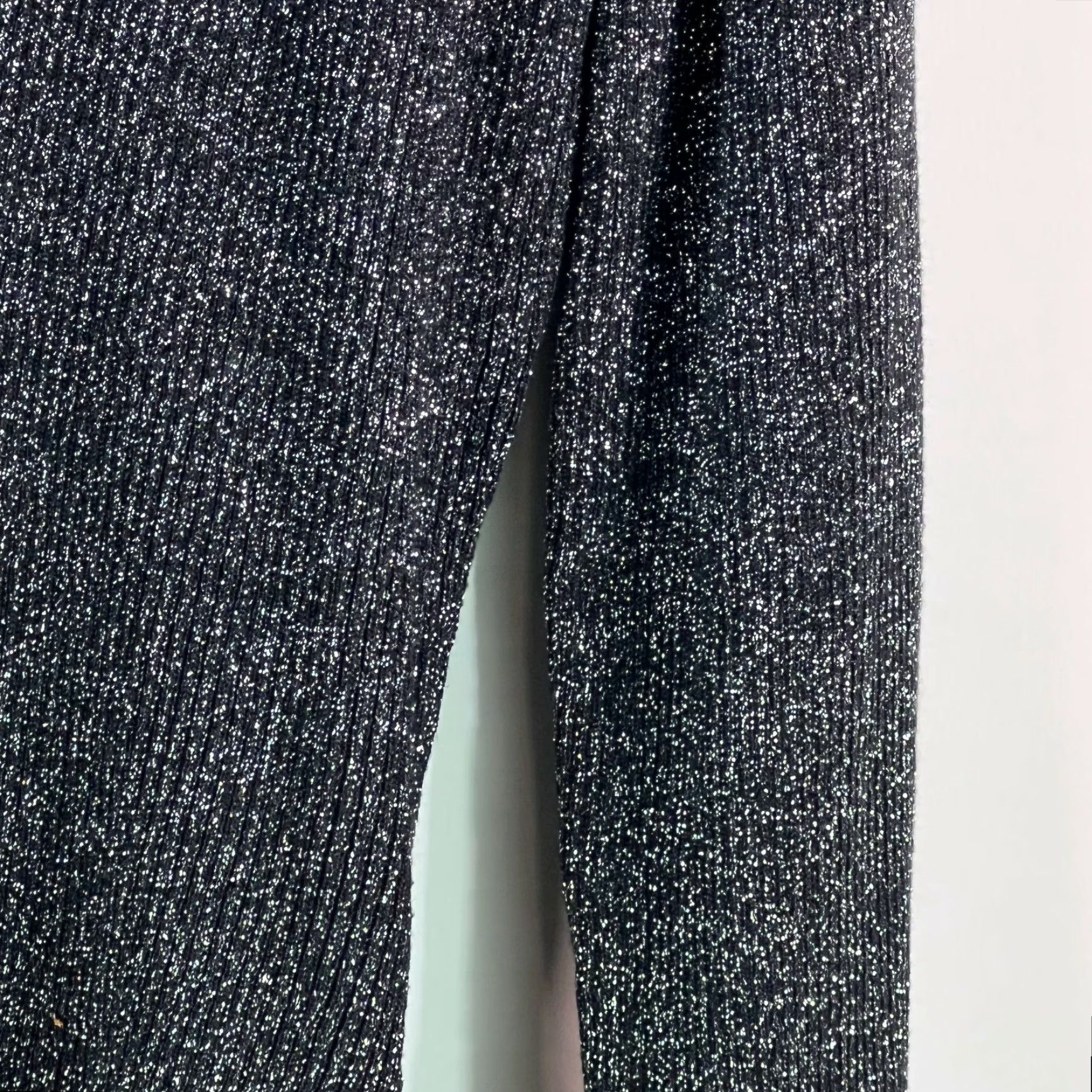 Vintage Casual Corner Womens Cardigan XL Long Sleeves Stretch Black Textured Sweater Size XL / US 12-14 / IT 48-50 - 5 Thumbnail
