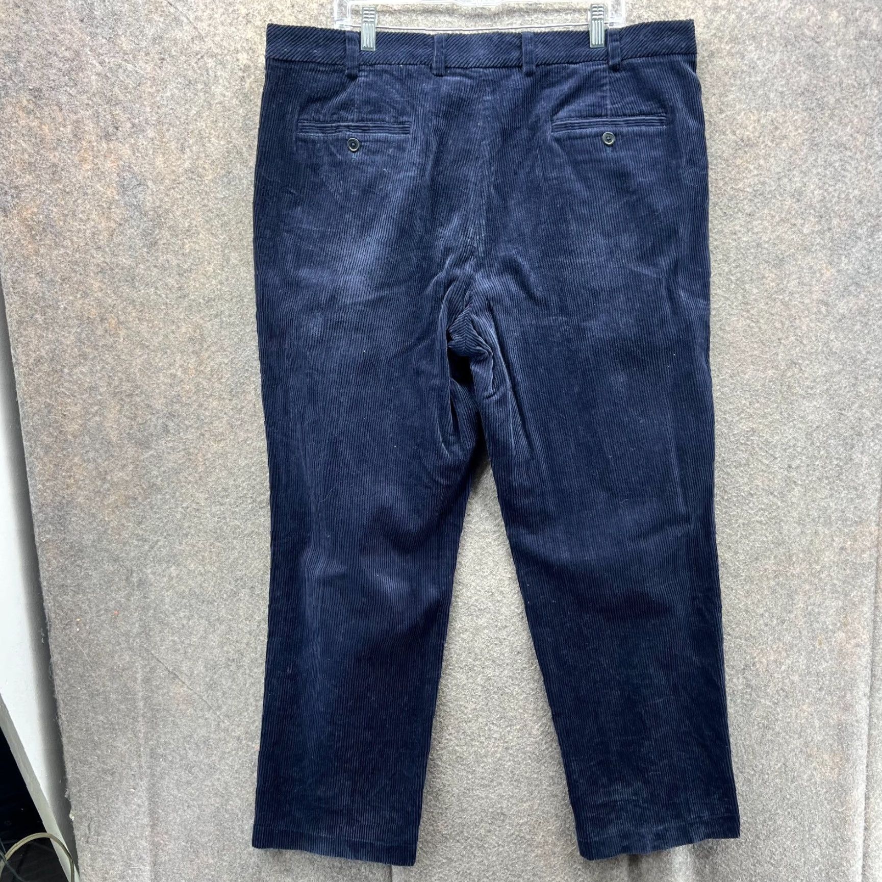 Brooks Brothers Brooks Brothers Elliot Fit Pants Men 40x30 Navy Corduroy Cotton Stretch Pleated Regular Straight Size US 40 / EU 56 - 2 Thumbnail
