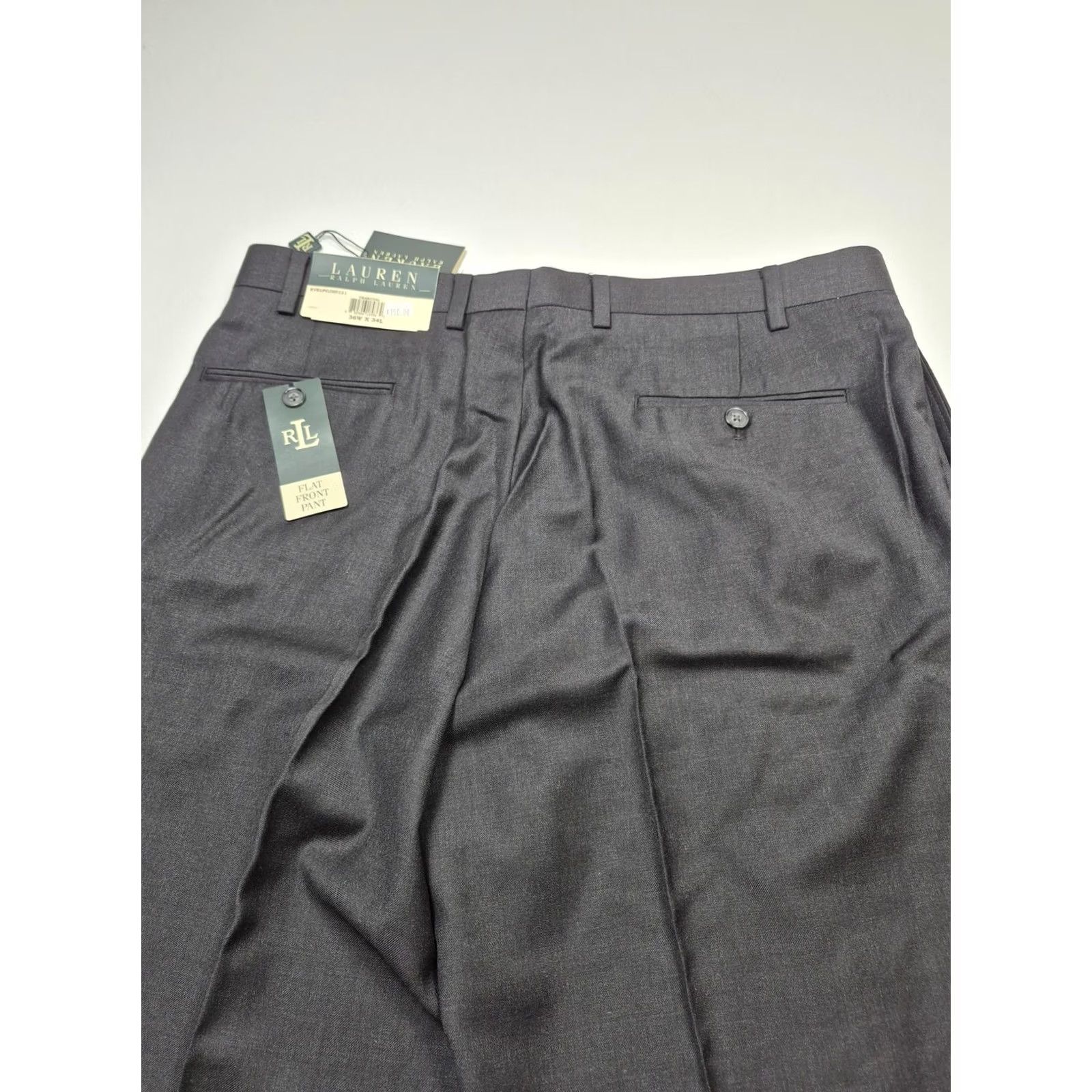 Ralph Lauren VTG Lauren Ralph Lauren Dress Pants Mens 36x34 Charcoal Gray Wool Flat Front NWT Size US 36 / EU 52 - 5 Thumbnail