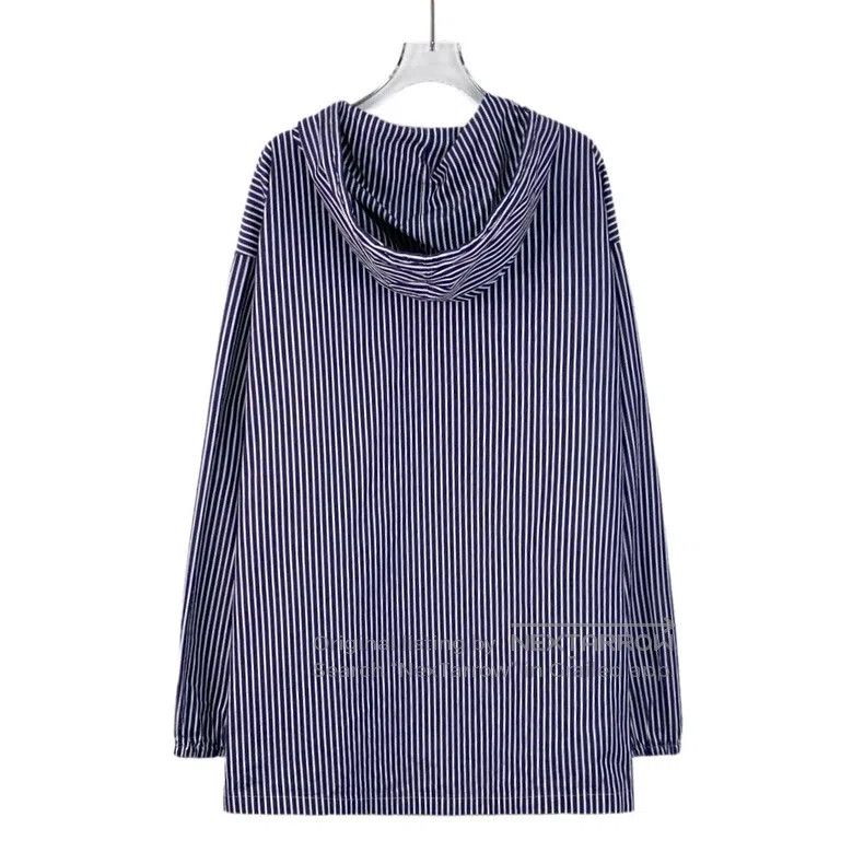 Balenciaga Balenciaga size 37 Blue Striped Cotton Hooded Long Sleeve Size US S / EU 44-46 / 1 - 2 Thumbnail