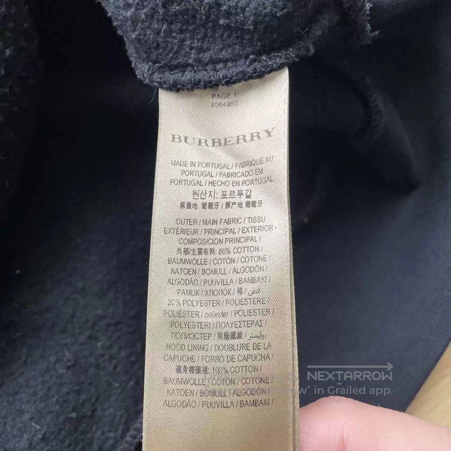Burberry black burberry logo embroidered hoodie for men. Size US S / EU 44-46 / 1 - 5 Thumbnail