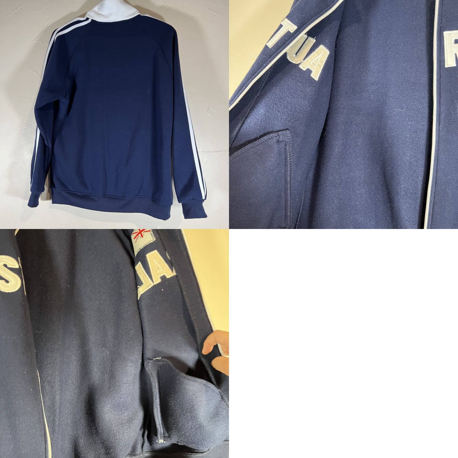 KangaROOS Mr. Kangaroo Australia Jacket - Full-Zip Collared Jacket Mens Sz Large Blue Embroidered Varsity Style Size US L / EU 52-54 / 3 - 8 Thumbnail
