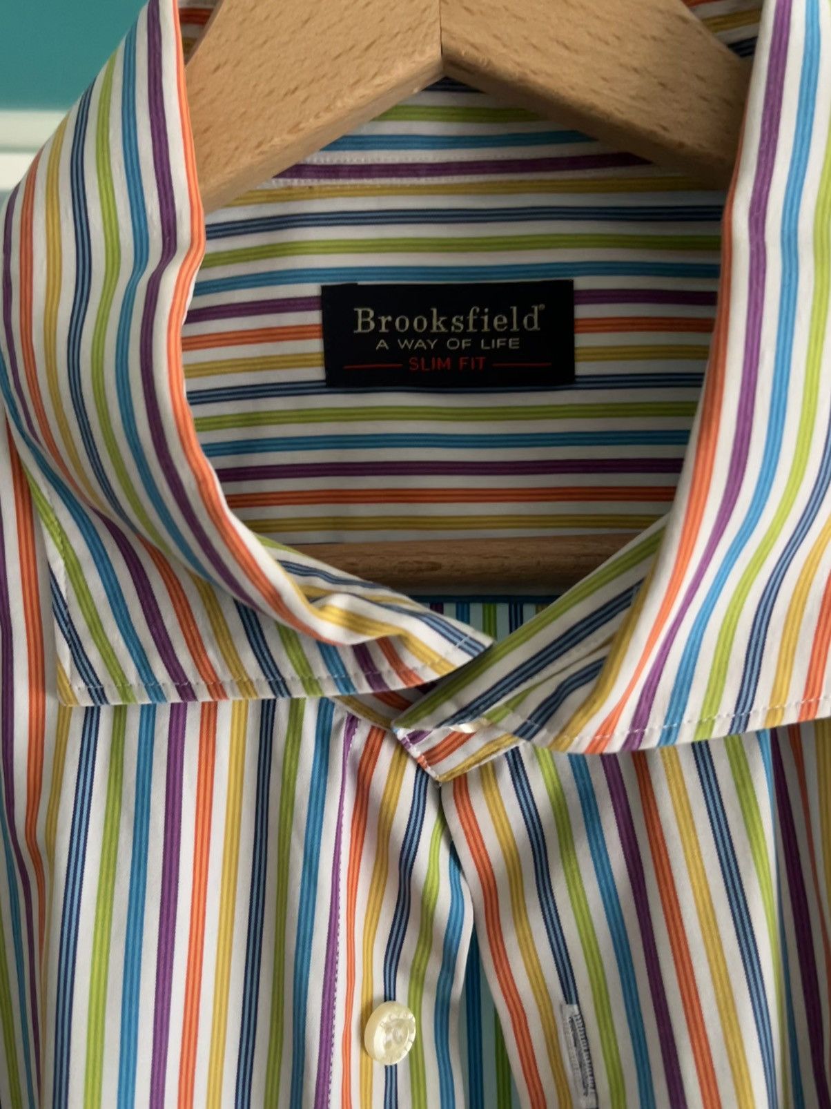 Brooksfield Men's striped shirt Size US XL / EU 56 / 4 - 3 Thumbnail