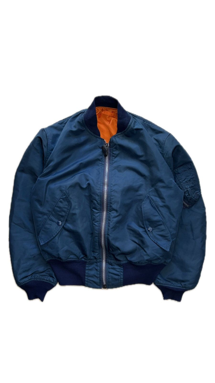 Alpha Industries × Vintage Alpha Industries Vintage Bomber MA-1 Nylon Flight Jacket Size US S / EU 44-46 / 1 - 1 Thumbnail