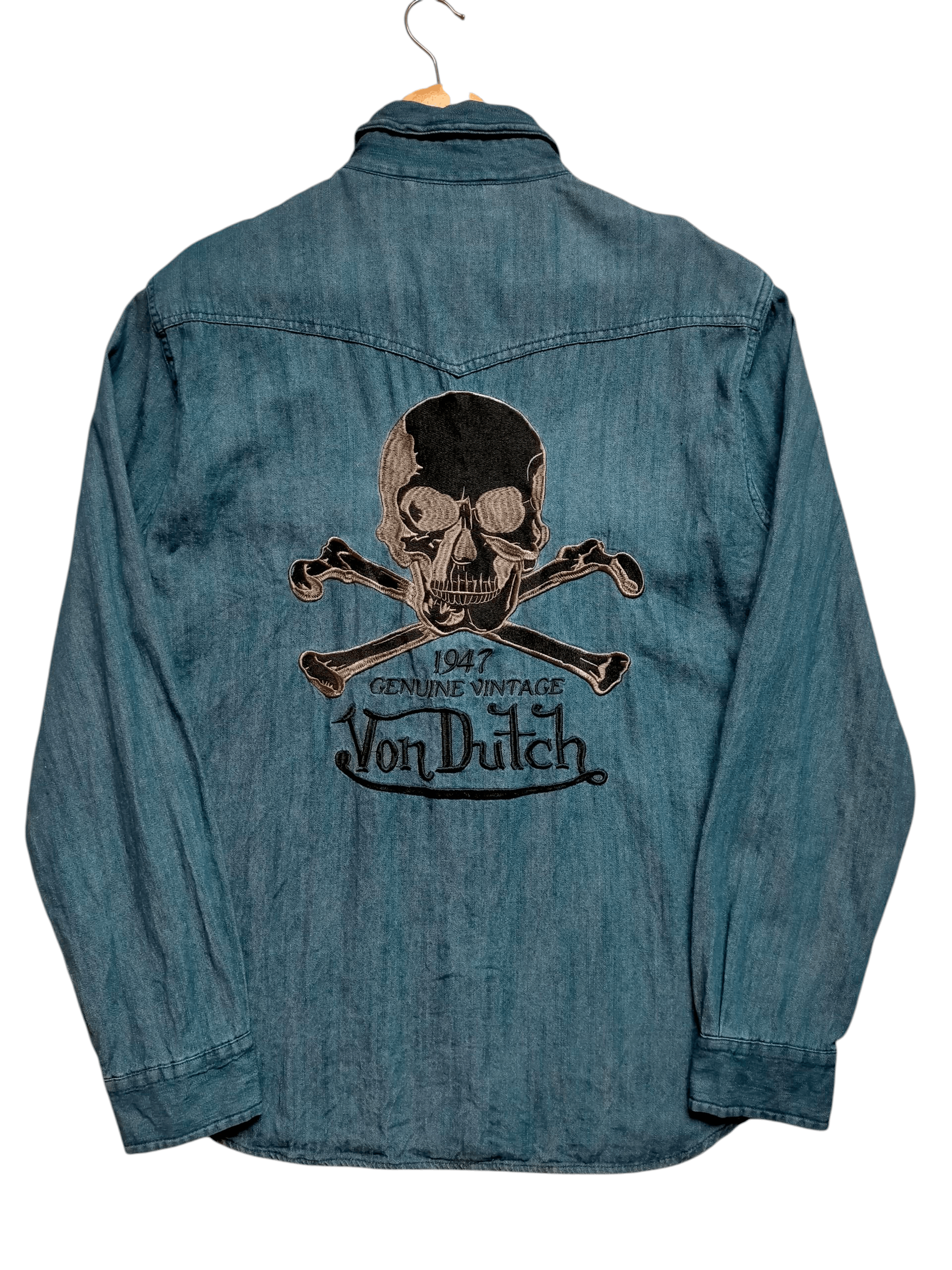 Von Dutch Von Dutch Denim Western Skulls Embroidered Button ups Size US XL / EU 56 / 4 - 1 Thumbnail