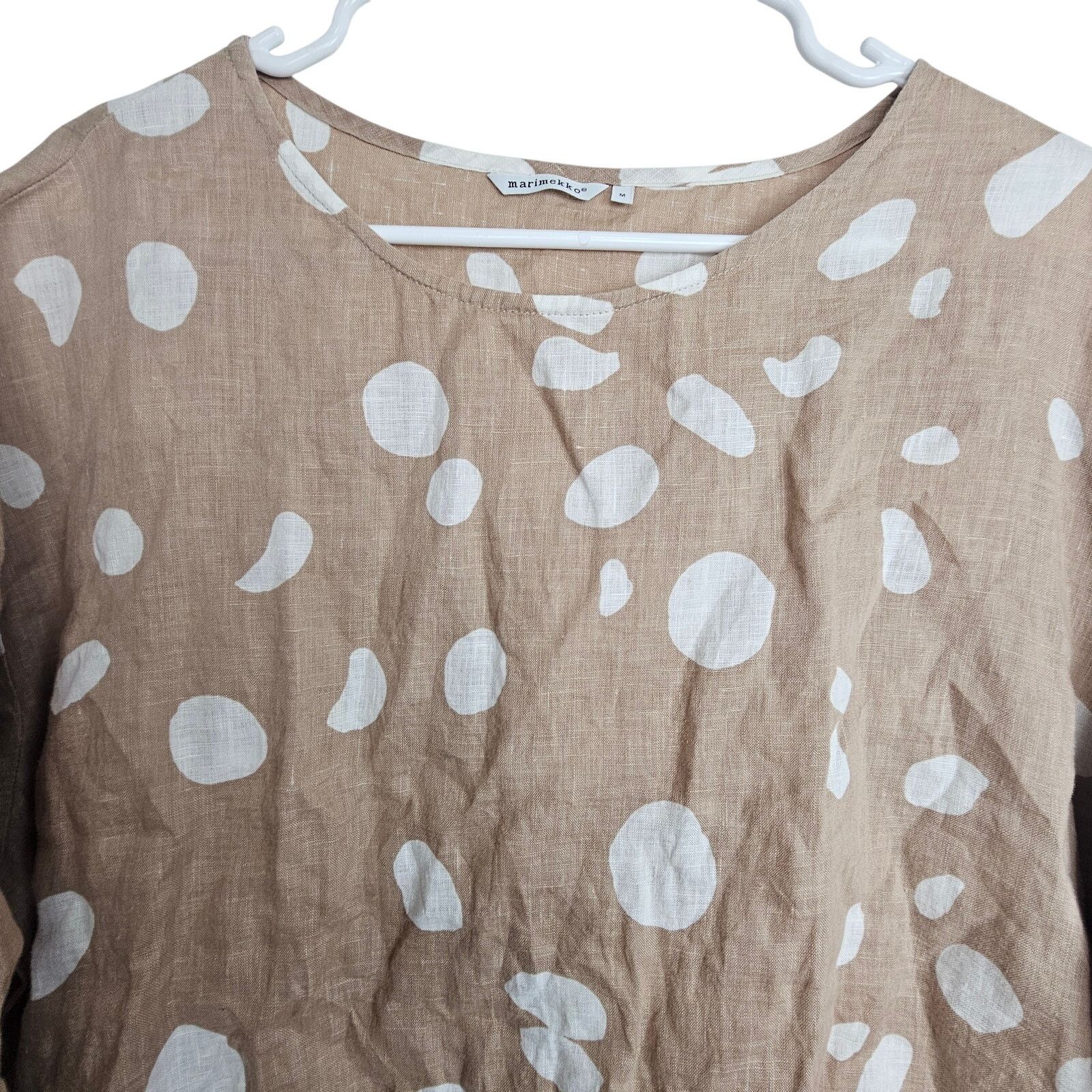 Marimekko Marimekko Womens Abstract Polka Dot Linen Tunic Size M Boho Size M / US 6-8 / IT 42-44 - 2 Thumbnail