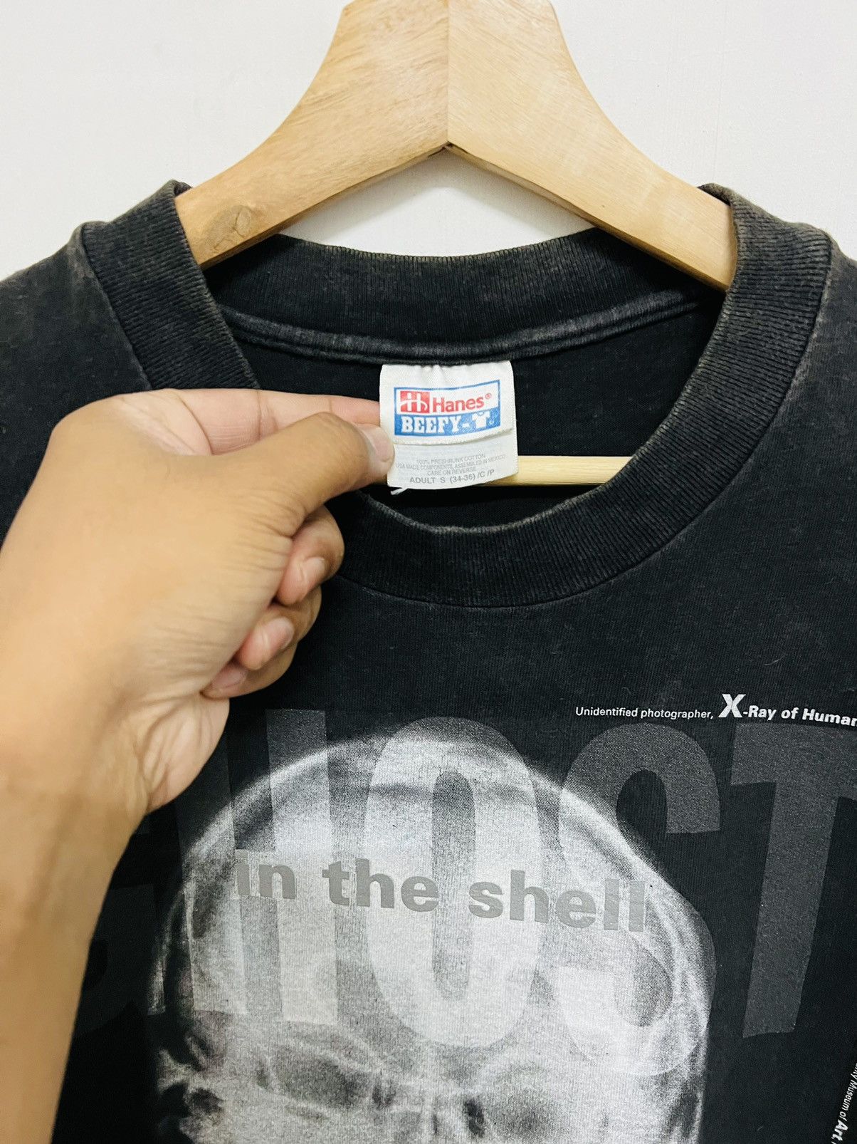 Anime × Hanes × Vintage Vintage Ghost In The Shell x Ray Of Human Skull Tee Size US S / EU 44-46 / 1 - 7 Thumbnail