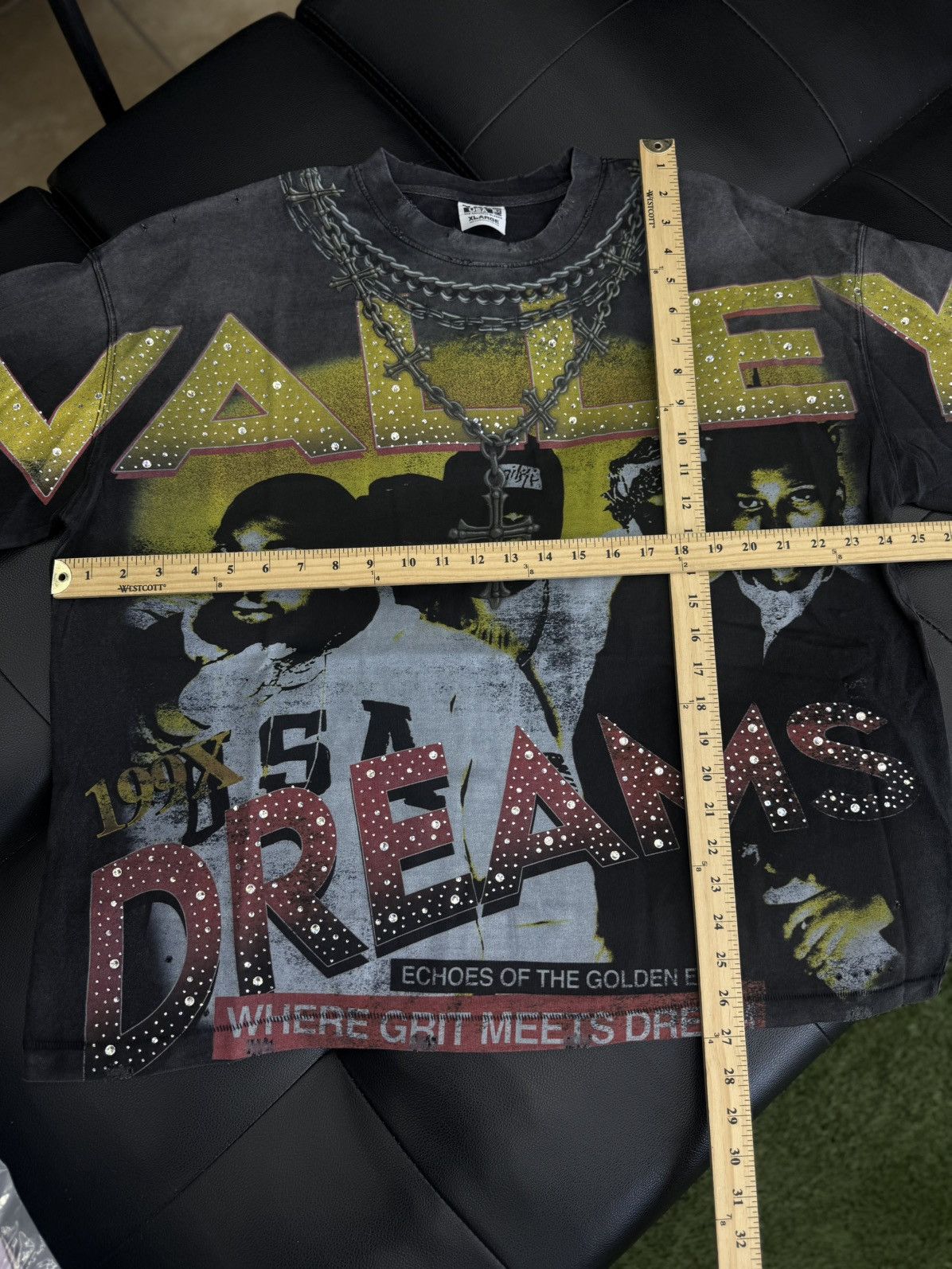 Vale Valley Dreams Black Chambers Bling Tee Size XL NEW Size US XL / EU 56 / 4 - 6 Thumbnail