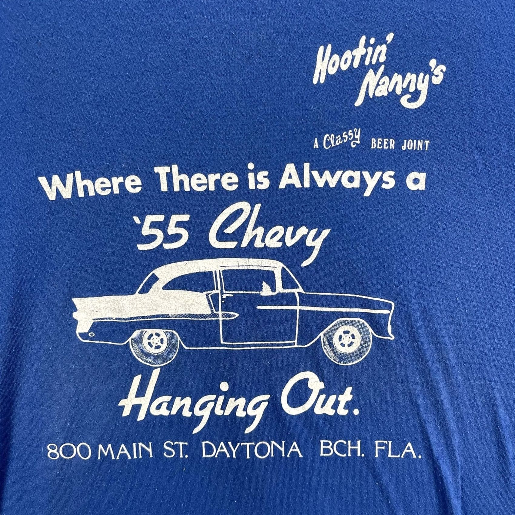 Jerzees VINTAGE Hootin Nanny's Shirt Mens Large Blue Daytona Beach Chevy Bar 80s USA Shirt Mens Large Blue Daytona Beach Chevy Bar 80s USA Size US L / EU 52-54 / 3 - 3 Thumbnail