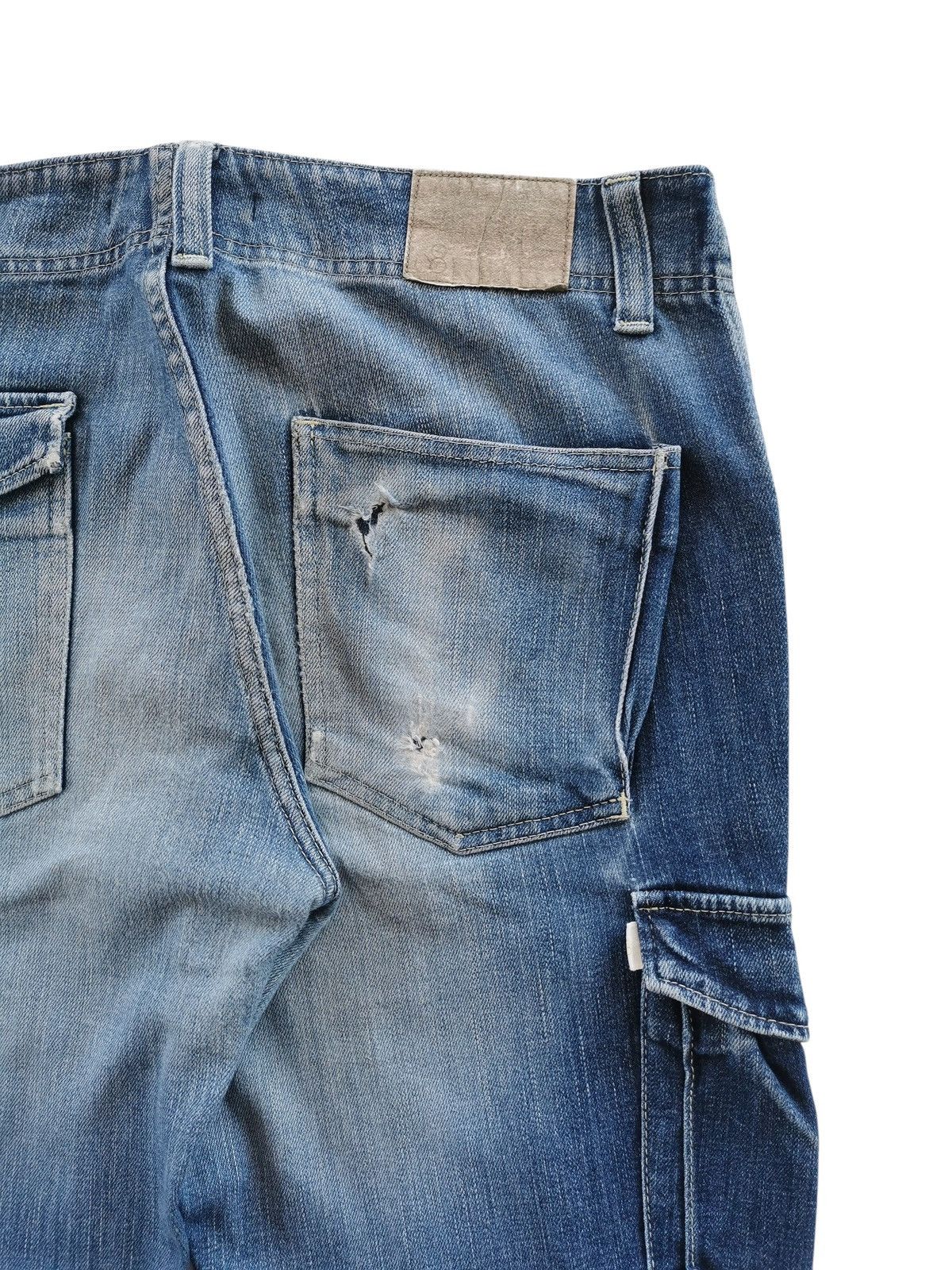 Johnbull Cargo Pants Distressed Denim Size US 34 / EU 50 - 5 Thumbnail