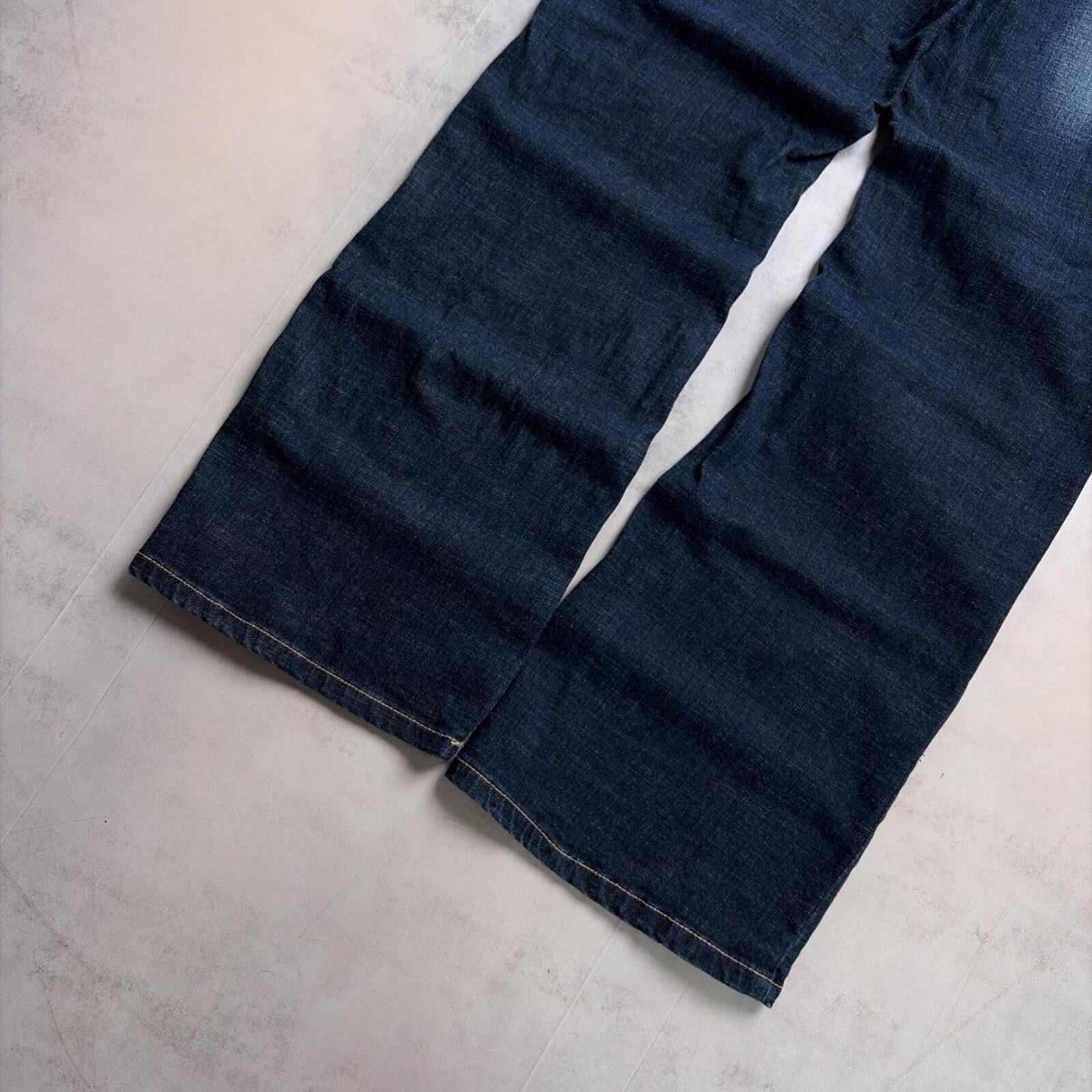 Other Y2K Dark Wash G Unit Grunge Flared Denim Jeans Size 34" / US 12 / IT 48 - 4 Thumbnail