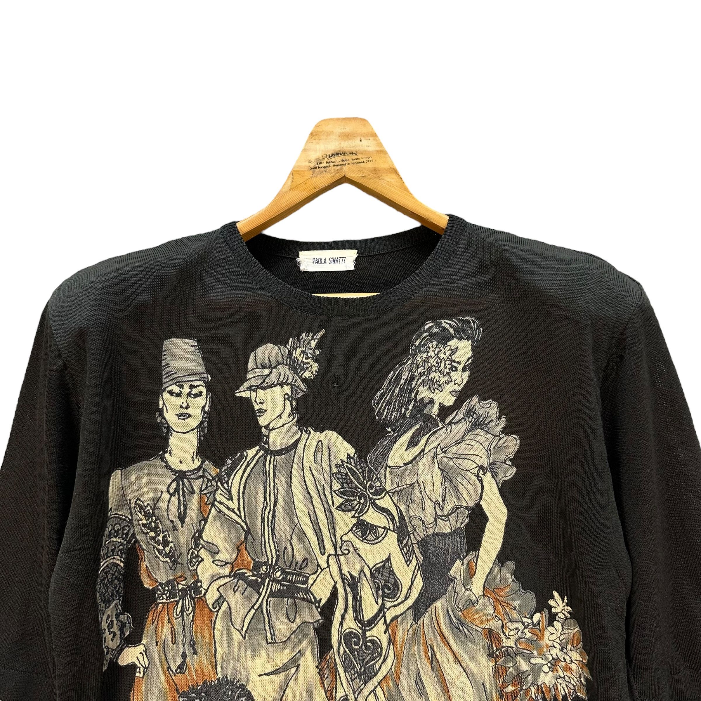 Japanese Brand PAOLO SINATTI ARTWORK ROMAN GRAPHIC TEES #9052-53 Size M / US 6-8 / IT 42-44 - 2 Thumbnail