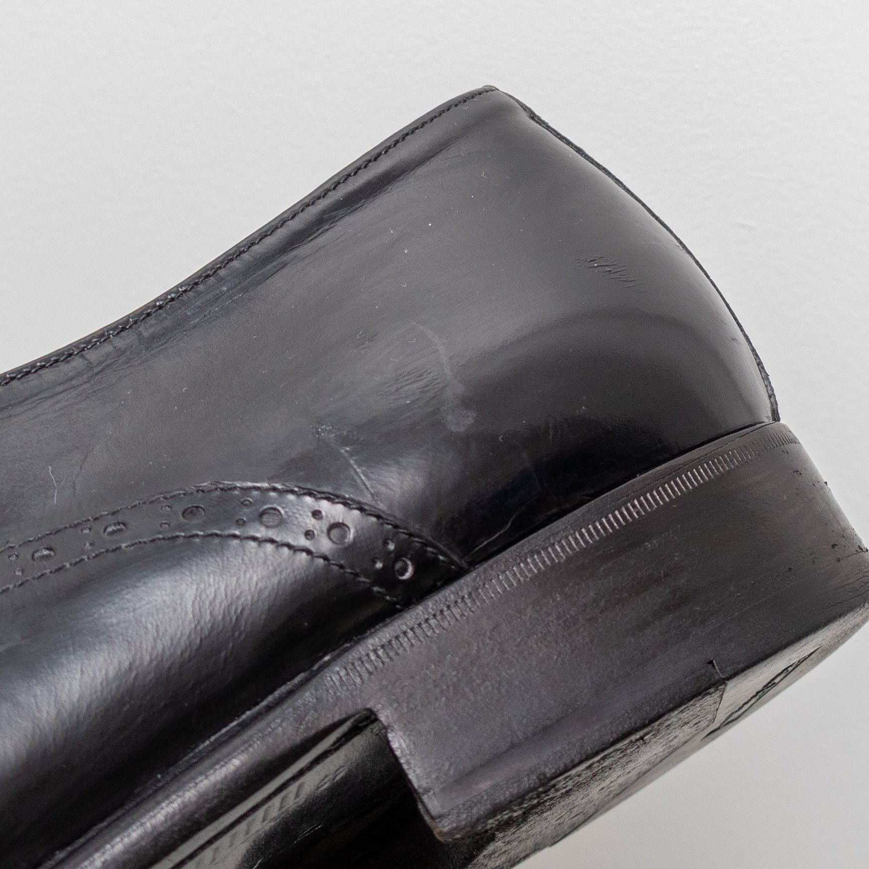 Salvatore Ferragamo Salvatore Ferragamo Black Leather Oxford Brogue Dress Shoes Size US 12 / EU 45 - 12 Thumbnail