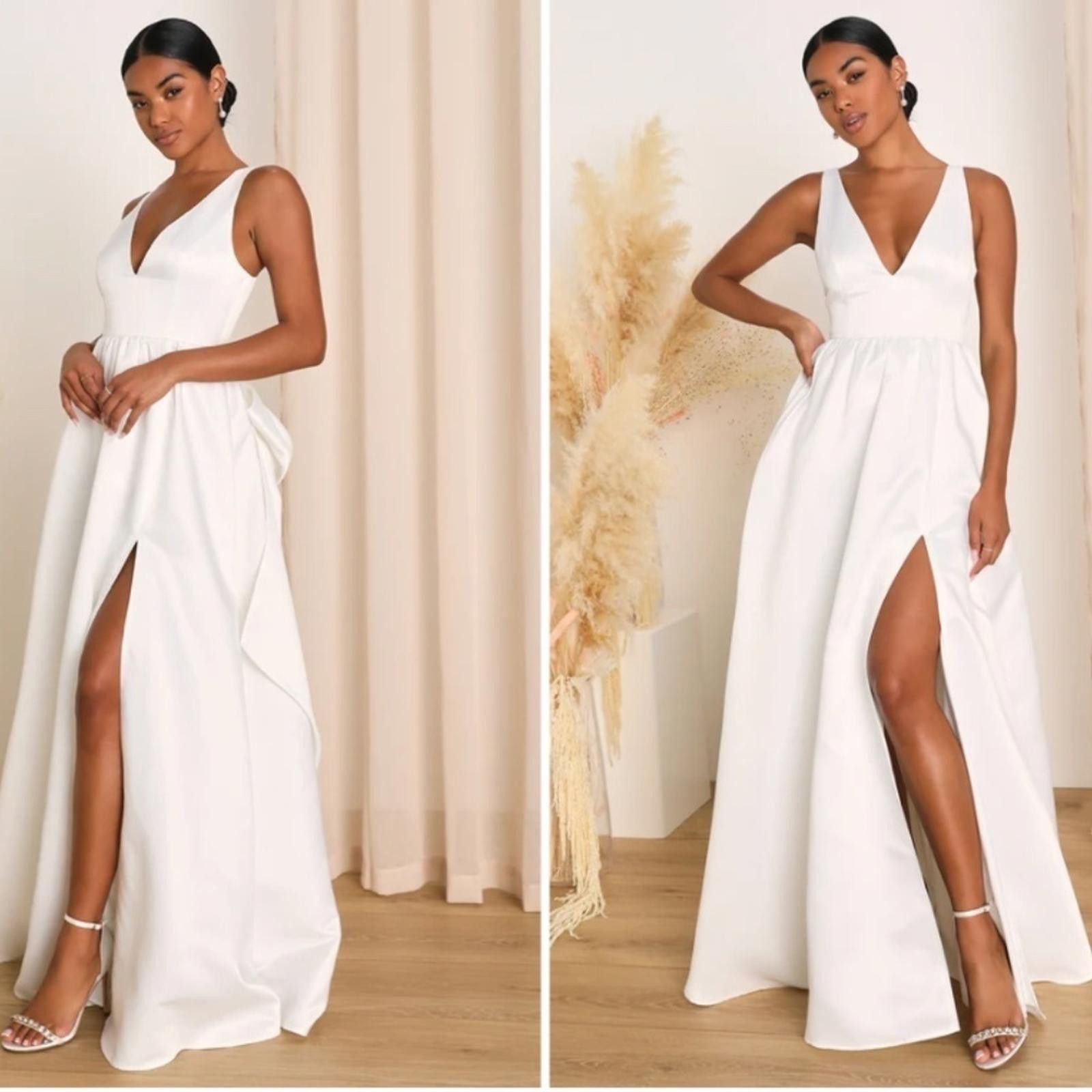 Lulus LULU's Bridal Wedding Chic Classy Modern Sexy Gown Size XL / US 12-14 / IT 48-50 - 3 Thumbnail