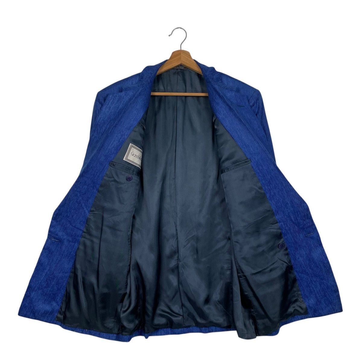 Versace Vintage Blue Gianni Versace Double Breasted Wool Jacket Size US S / EU 44-46 / 1 - 11 Thumbnail