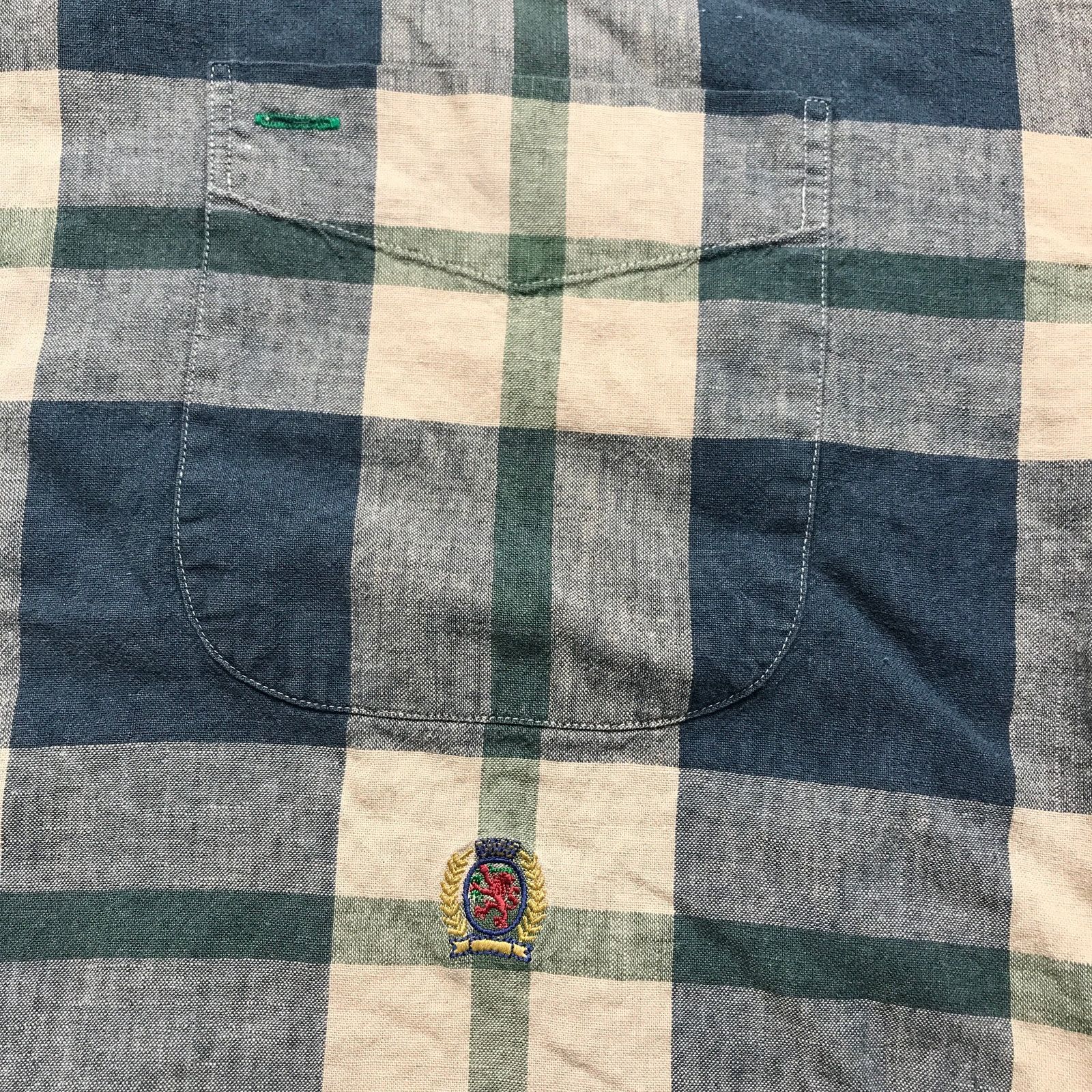 Tommy Hilfiger Vintage Tommy Hilfiger Button Up Shirt Mens XL Navy Brown Size US XL / EU 56 / 4 - 6 Thumbnail