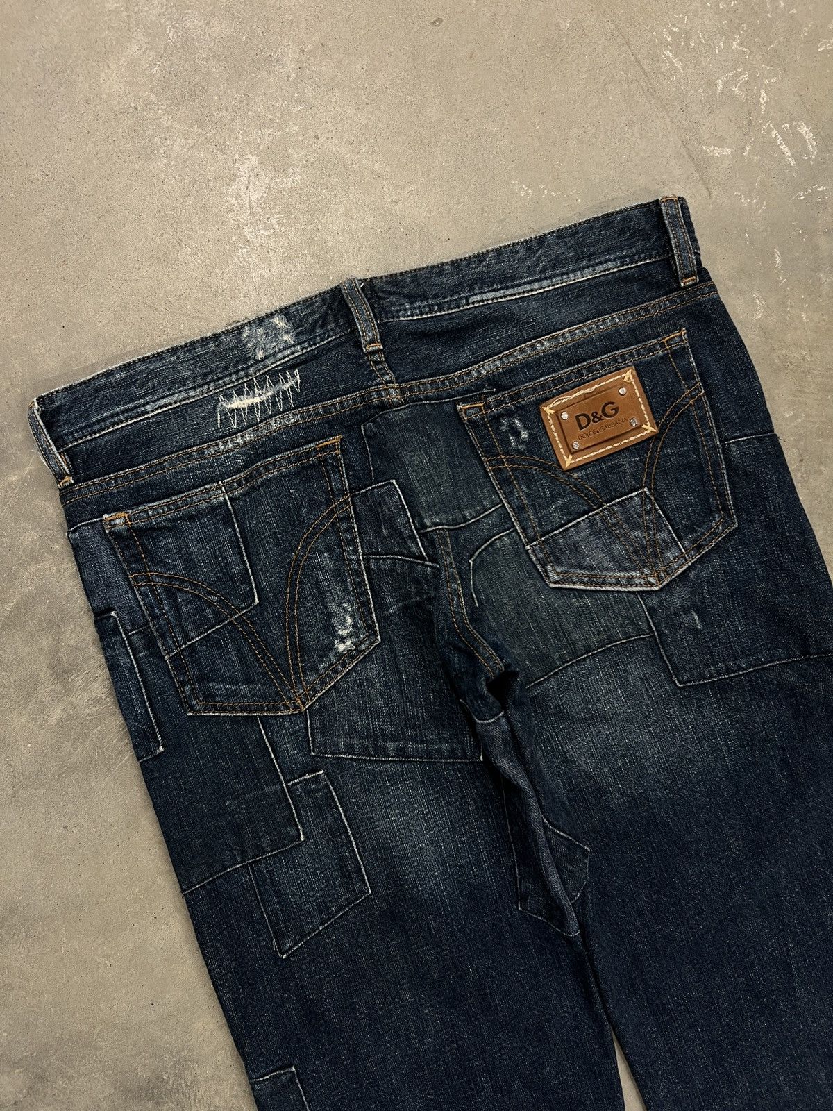 Dolce & Gabbana 00s Vintage Dolce & Gabbana Patchwork Jeans Size US 33 - 7 Thumbnail