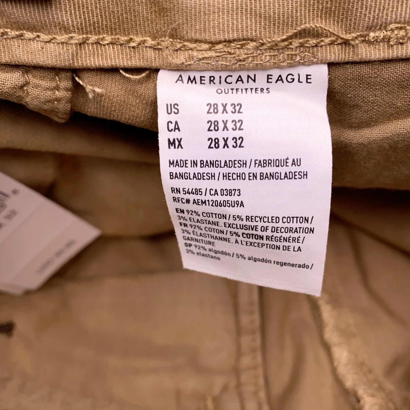 American Eagle Outfitters American Eagle Outfitters Original Straight Pants Mens 28x32 Khaki Mid Rise New Size US 28 / EU 44 - 6 Thumbnail