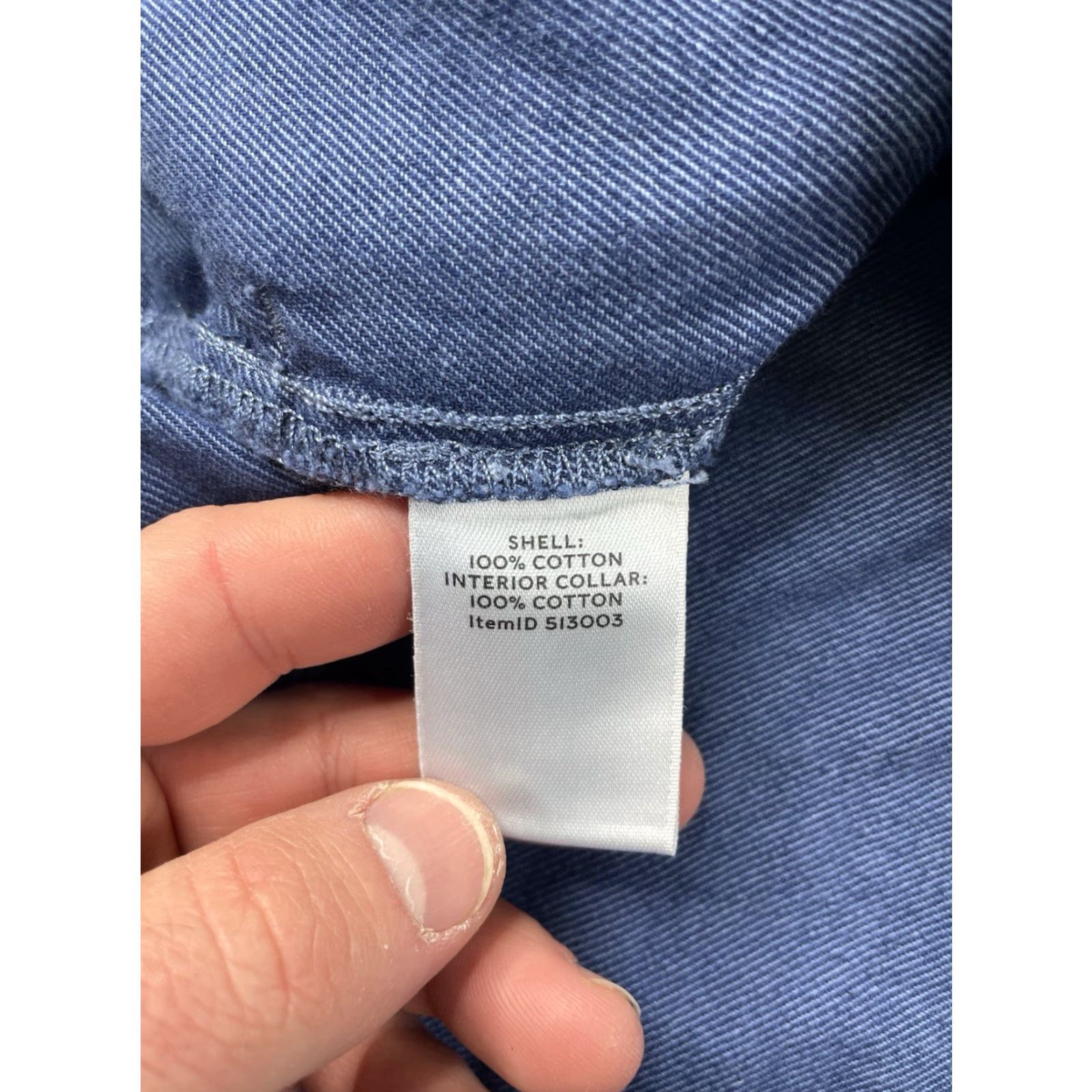 Vintage L.L. Bean Signature Denim Blue Jean Snap Buttons Shirt Slim Fit Mens Large Rugged Shirt Size US L / EU 52-54 / 3 - 8 Thumbnail