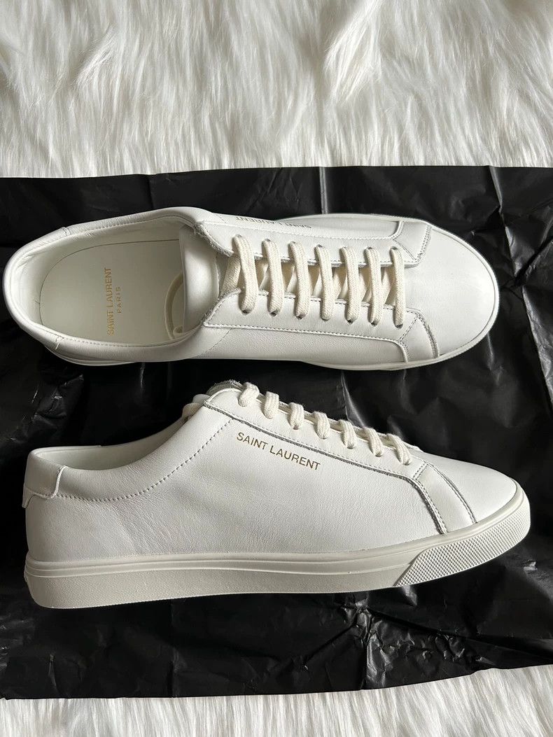 Saint Laurent Paris Saint Laurent Paris Andy small white shoes board shoes Size US 7 / EU 40 - 2 Thumbnail
