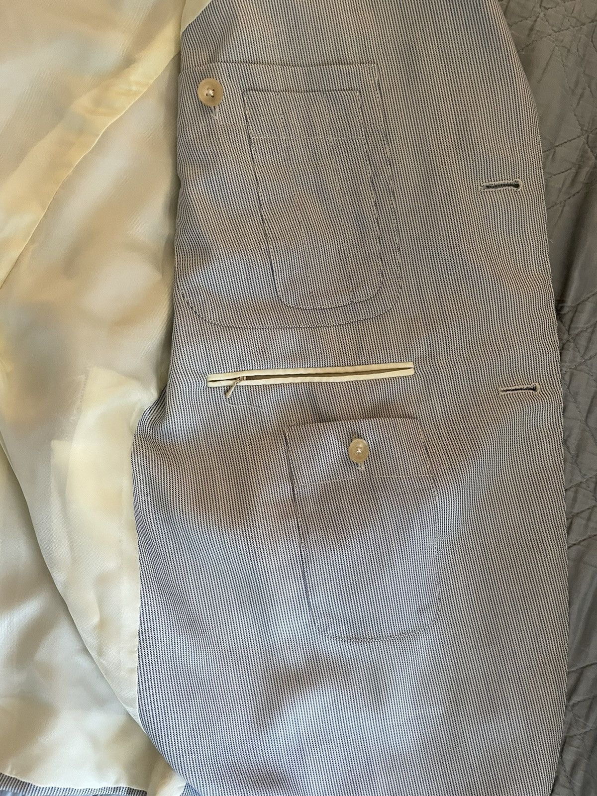 Ermenegildo Zegna Subtle Stripe Travel Jacket Size 44R - 9 Thumbnail