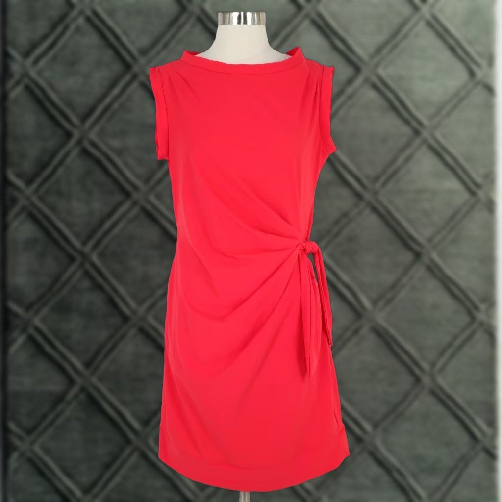 VINTAGE Porto SF Women's Faux Wrap Dress Sheath Sleeveless Jersey