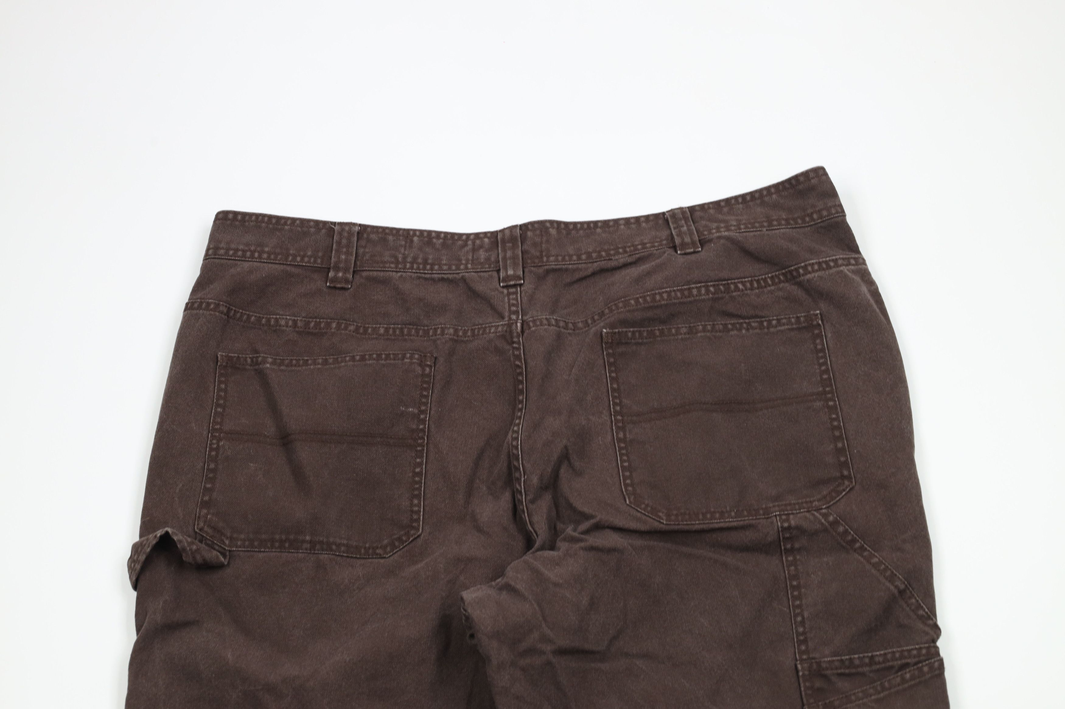 Vintage Vintage Y2K Streetwear Wide Leg Canvas Dungaree Pants Brown Size US 42 / EU 58 - 11 Thumbnail